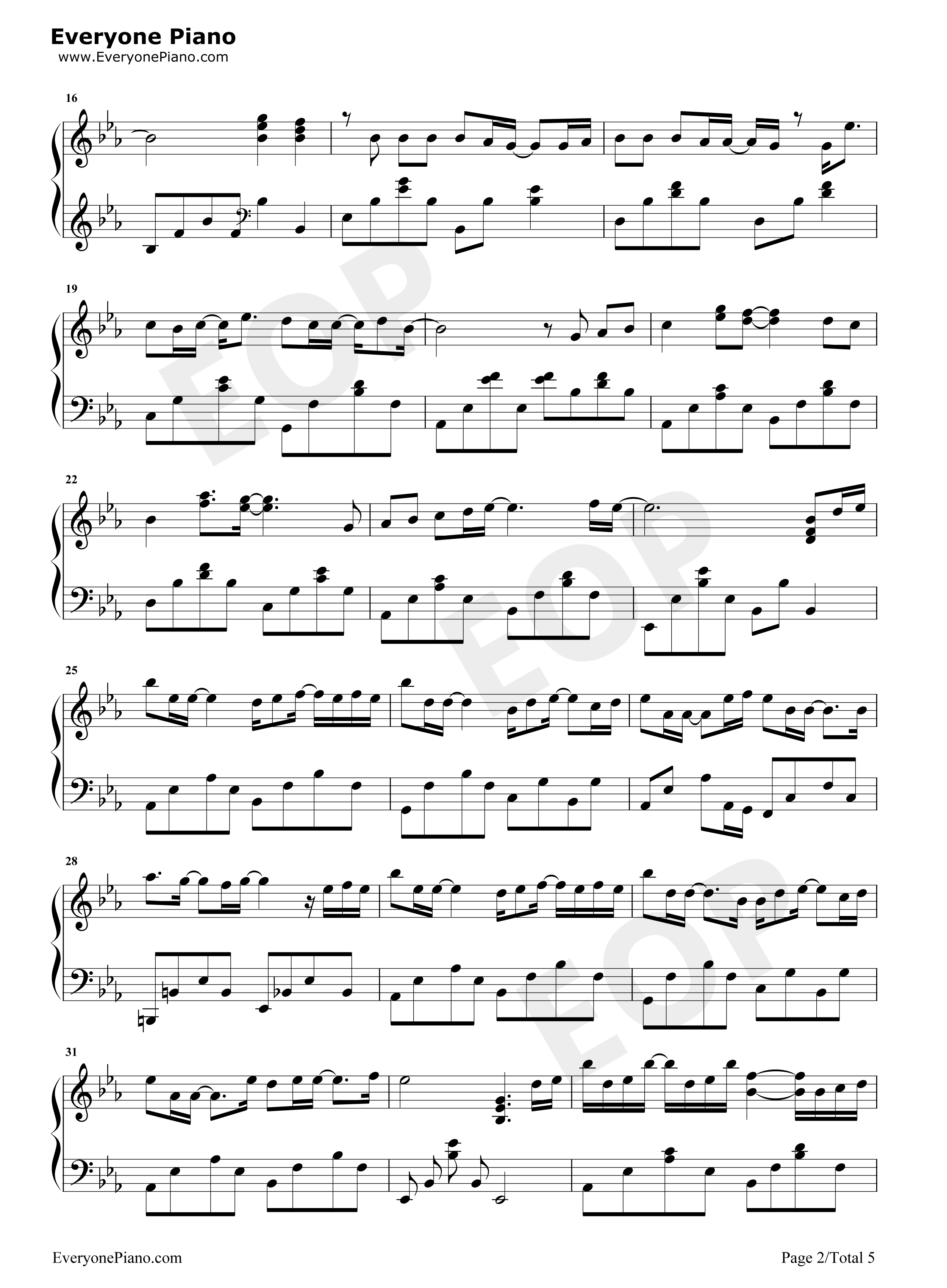 疑心病钢琴谱_任然