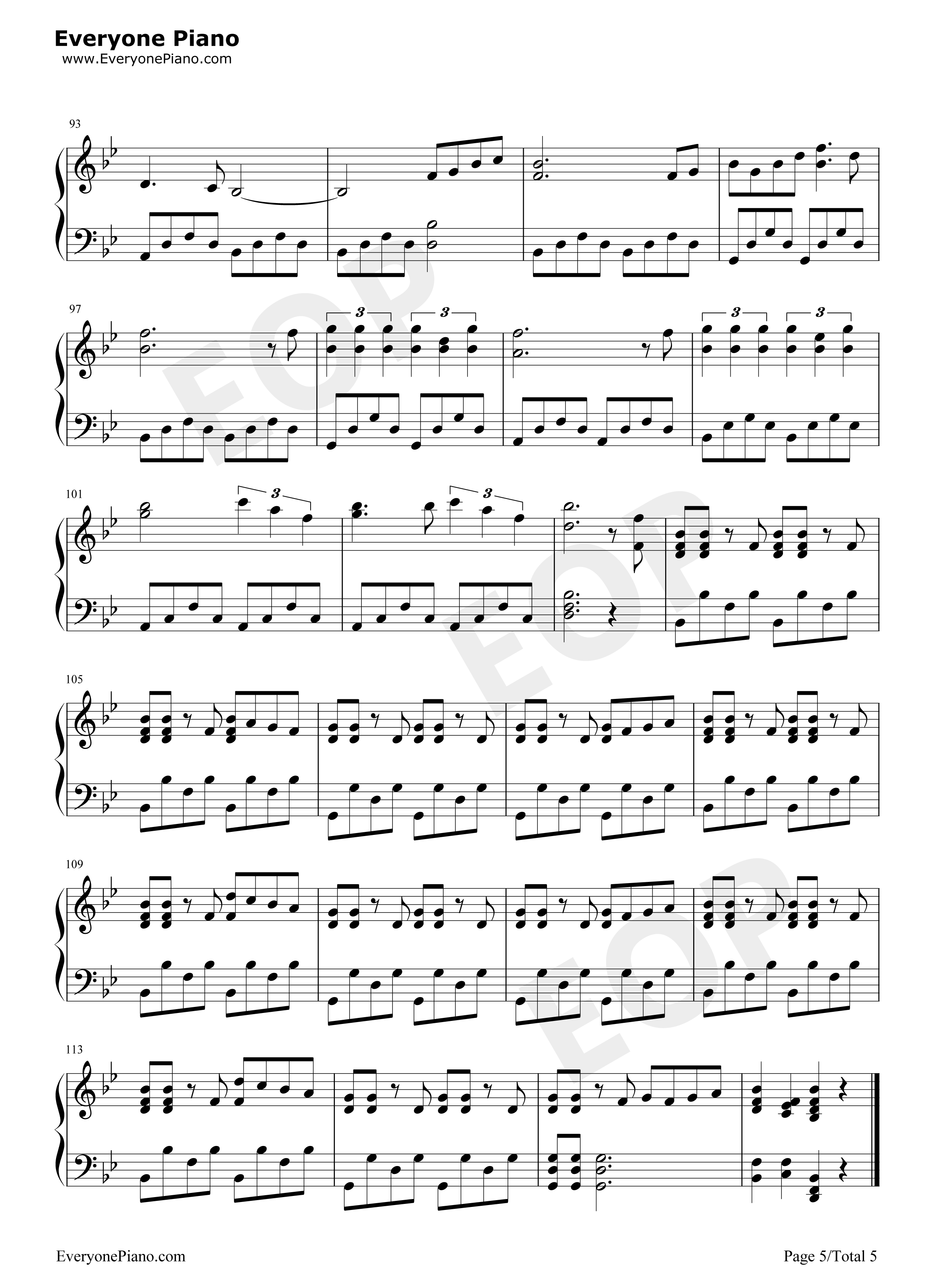 I_Will_Follow_Him钢琴谱_Deloris_The_Sisters