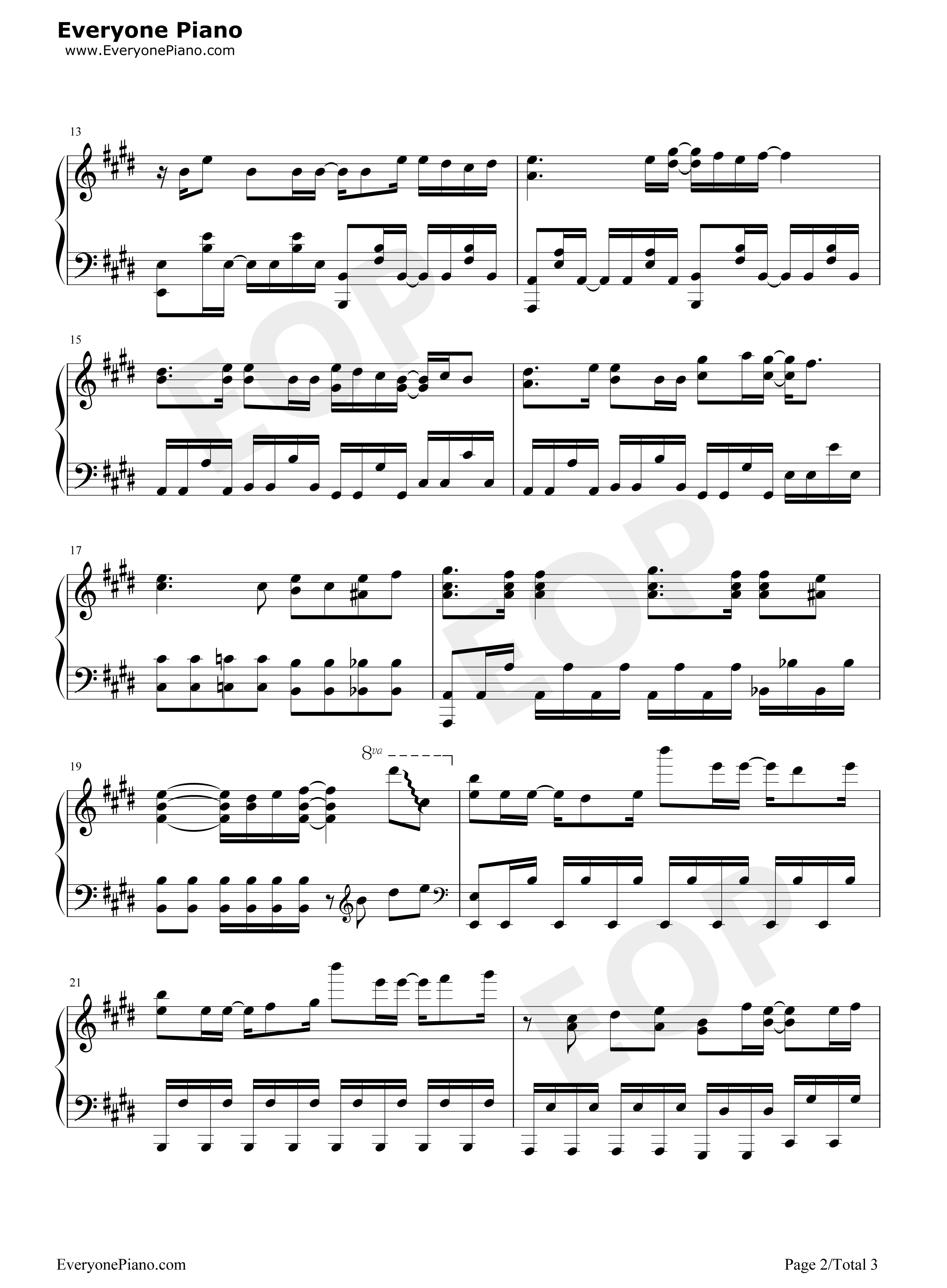 五等分の気持ち钢琴谱_中野家五姐妹