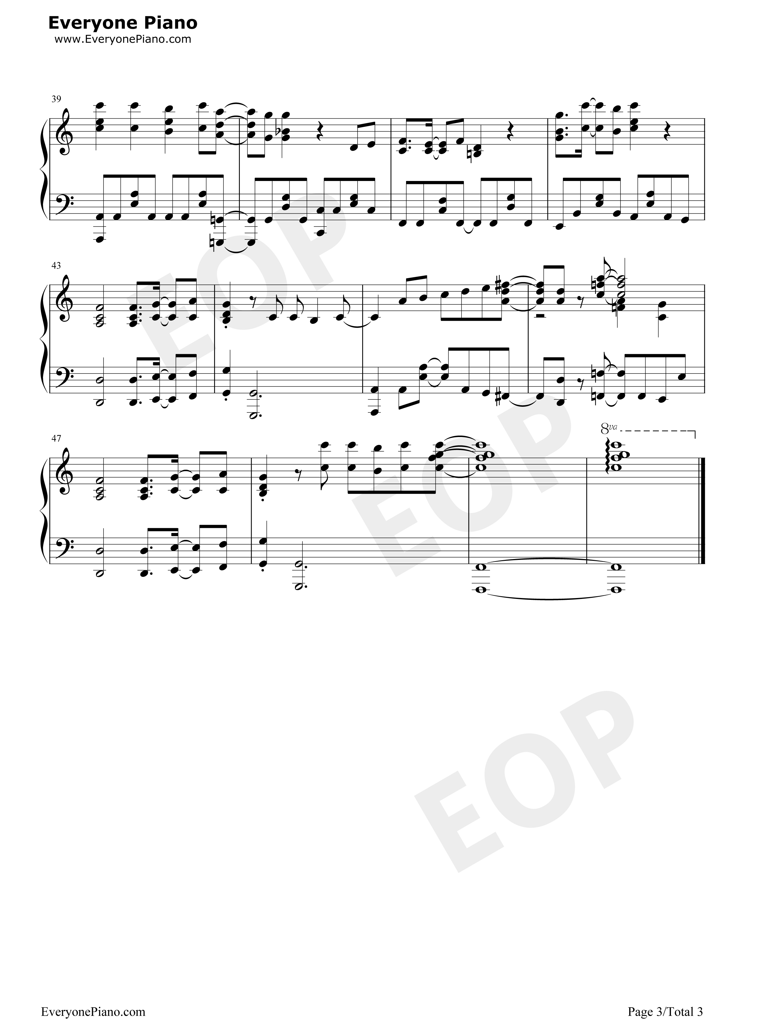 いつか世界が変わるまで钢琴谱_饭田里穗