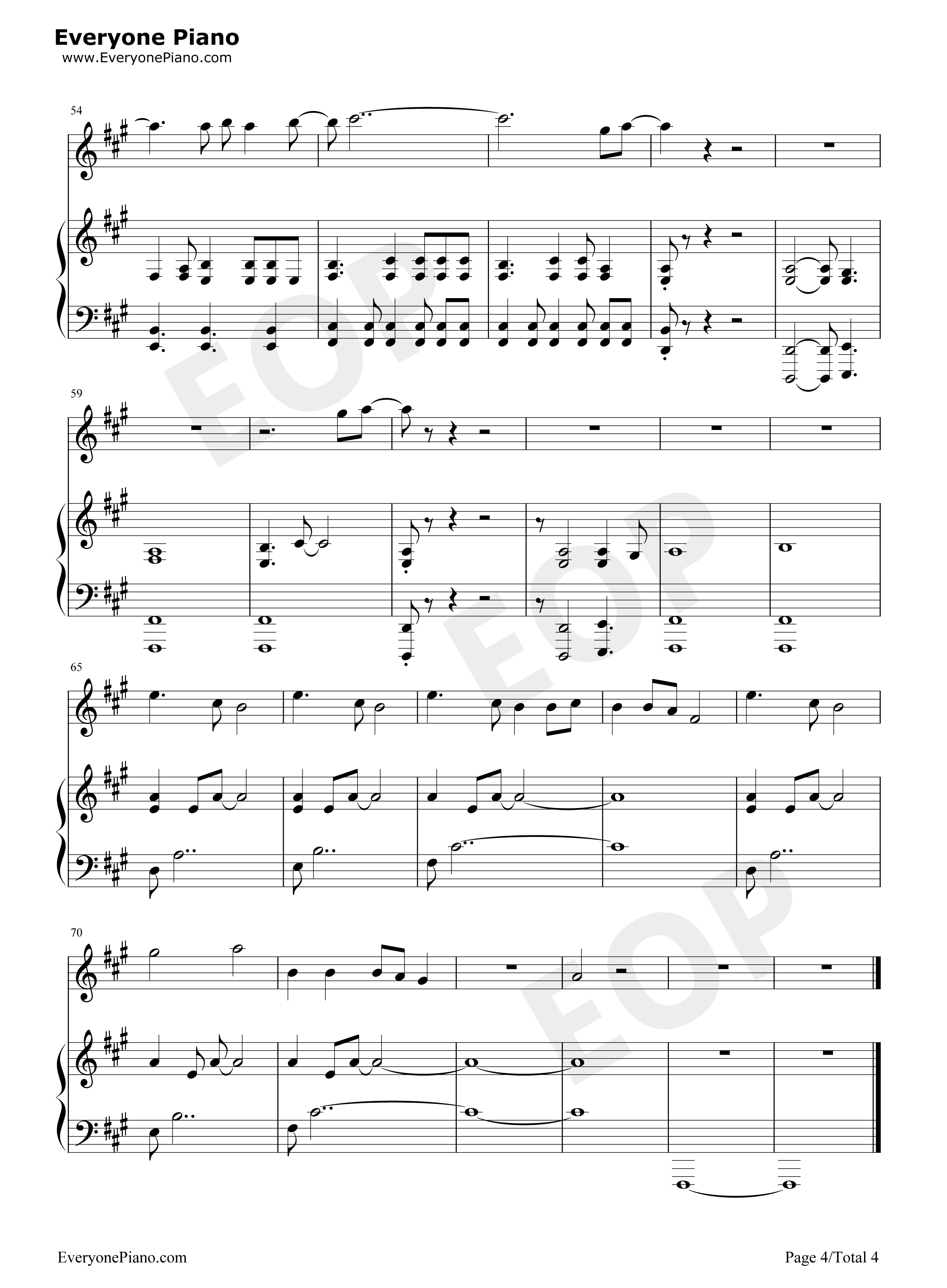 鞋儿破帽儿破钢琴谱_华晨宇