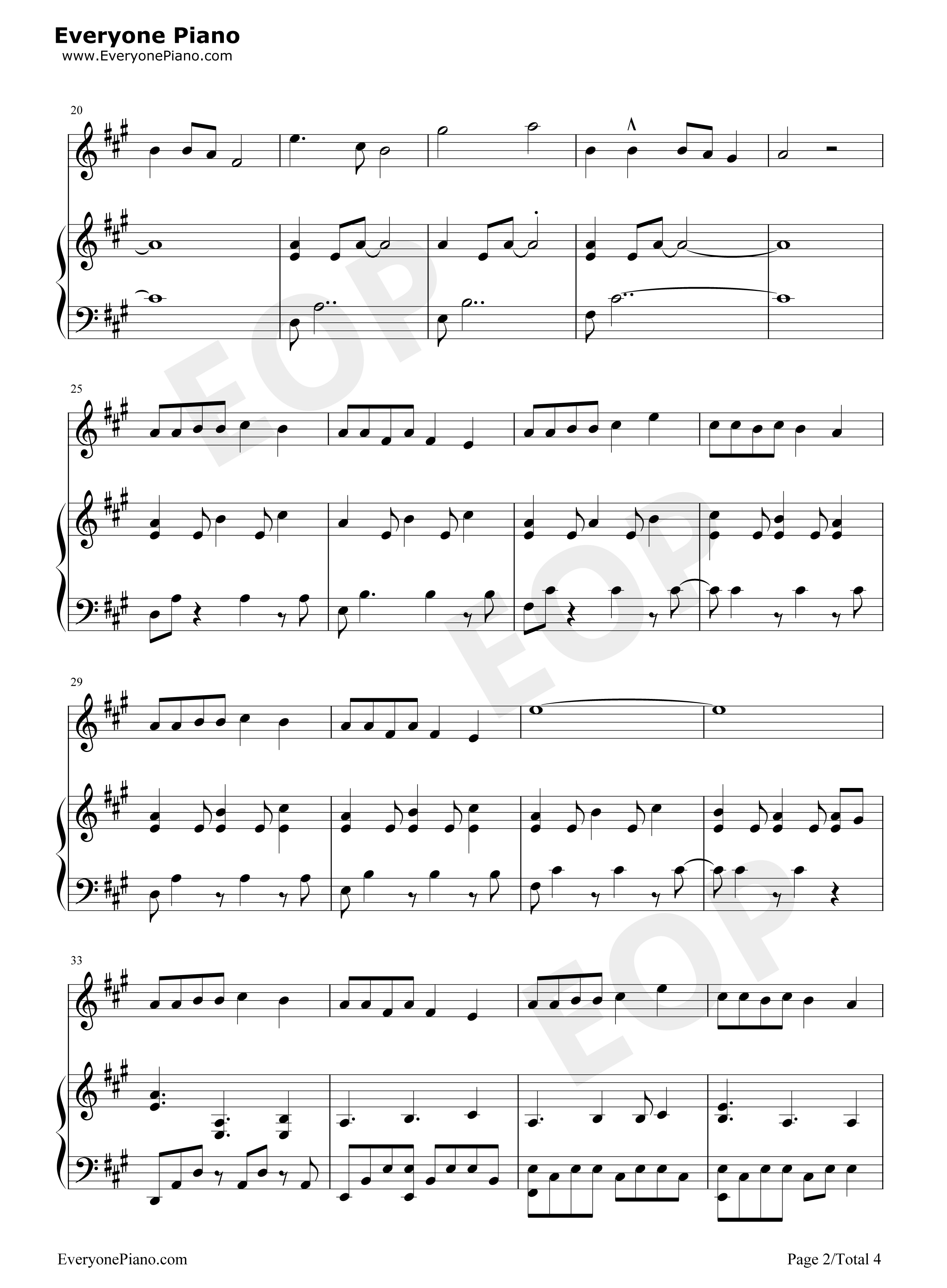 鞋儿破帽儿破钢琴谱_华晨宇