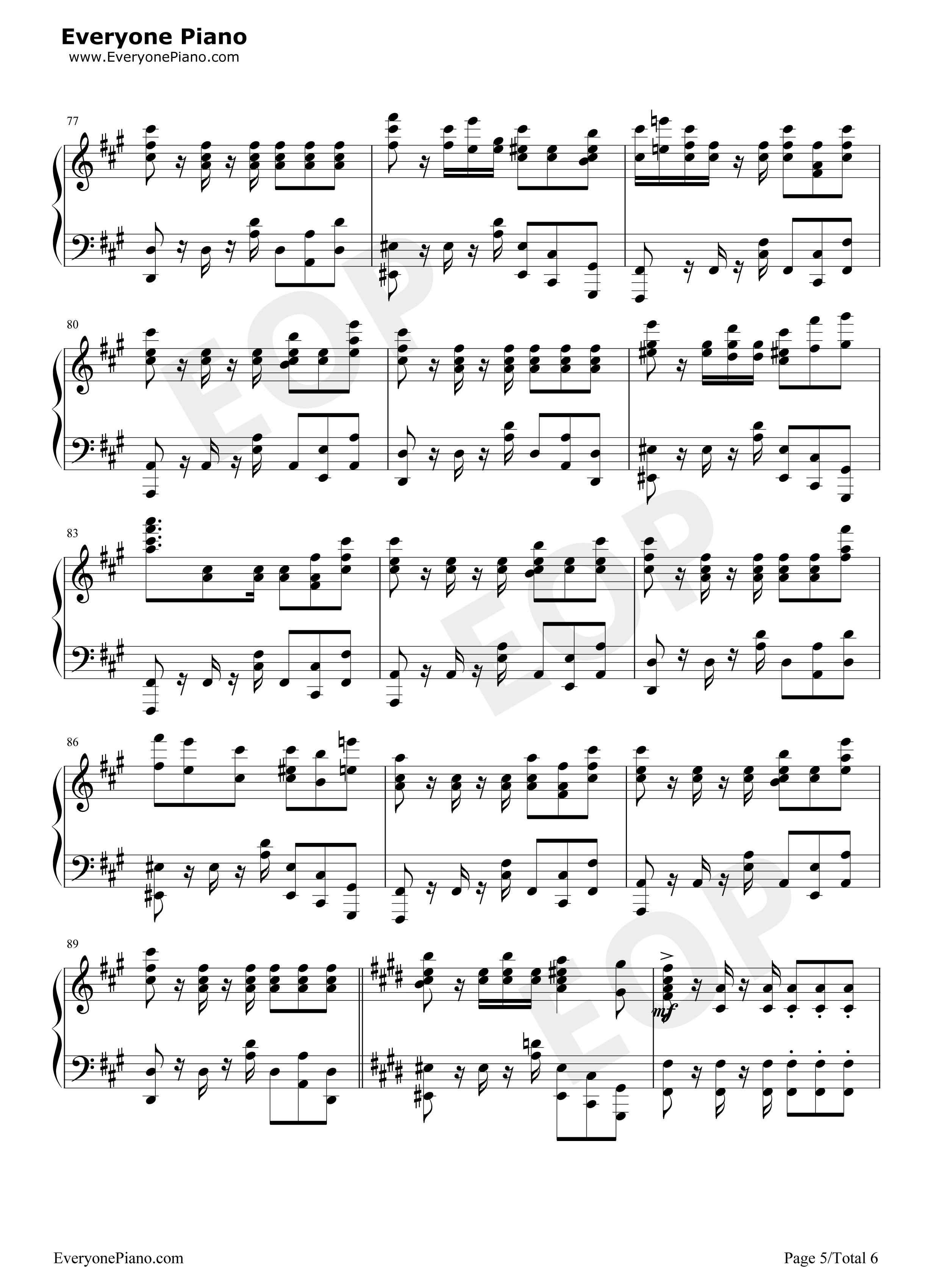 Within钢琴谱_Mili