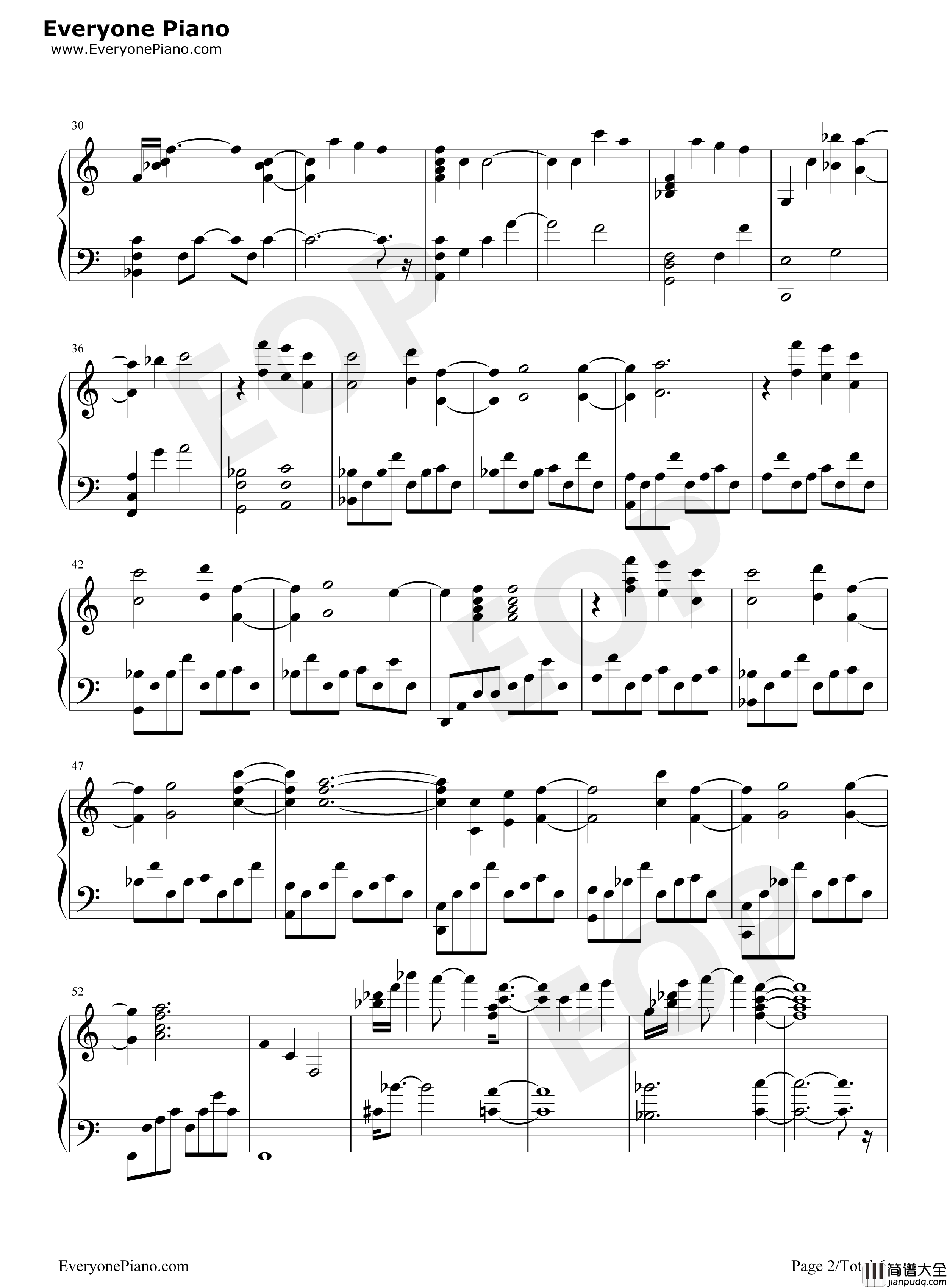 White_with_You钢琴谱_折户伸治