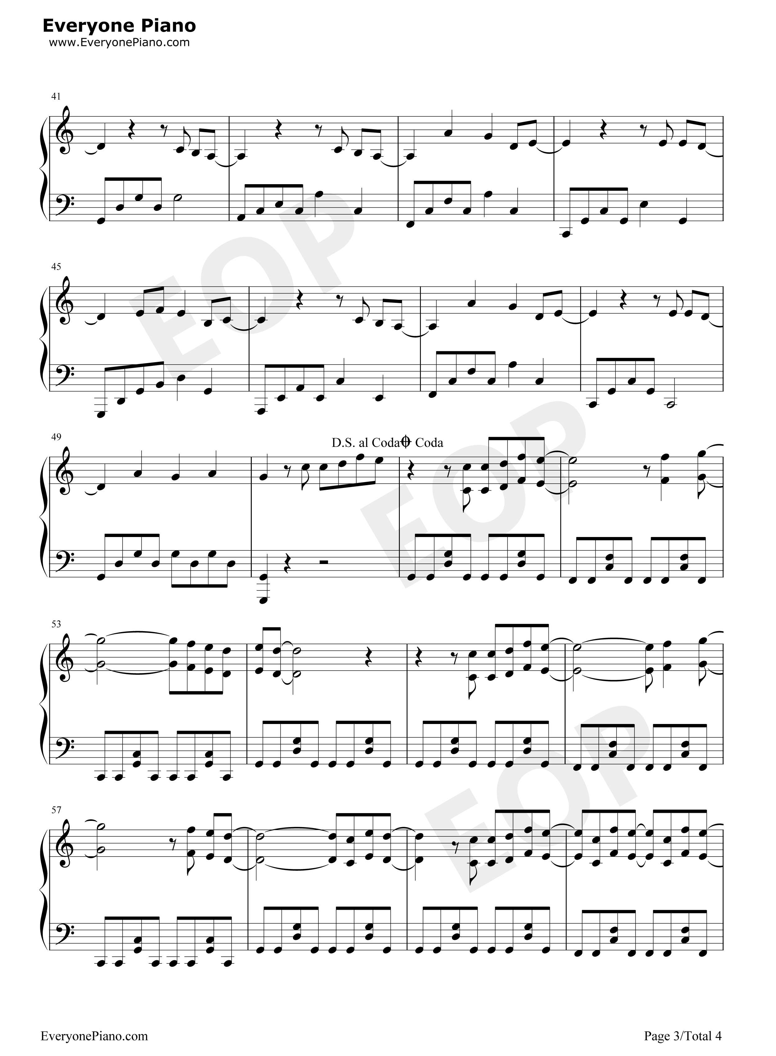 毒苹果钢琴谱_邓紫棋