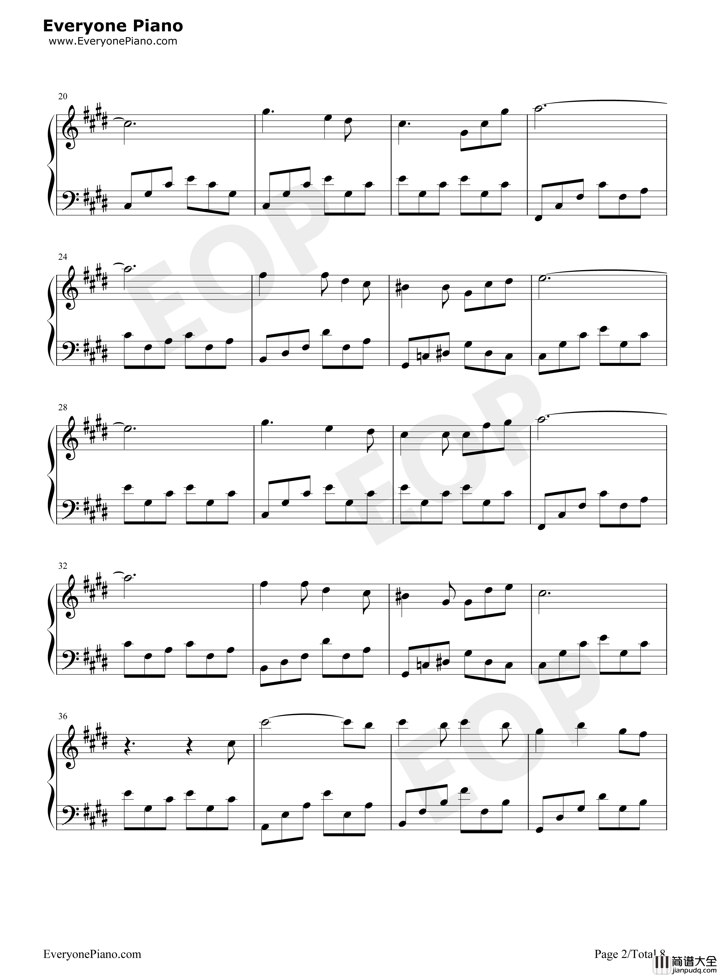 星钢琴谱_杨宗纬