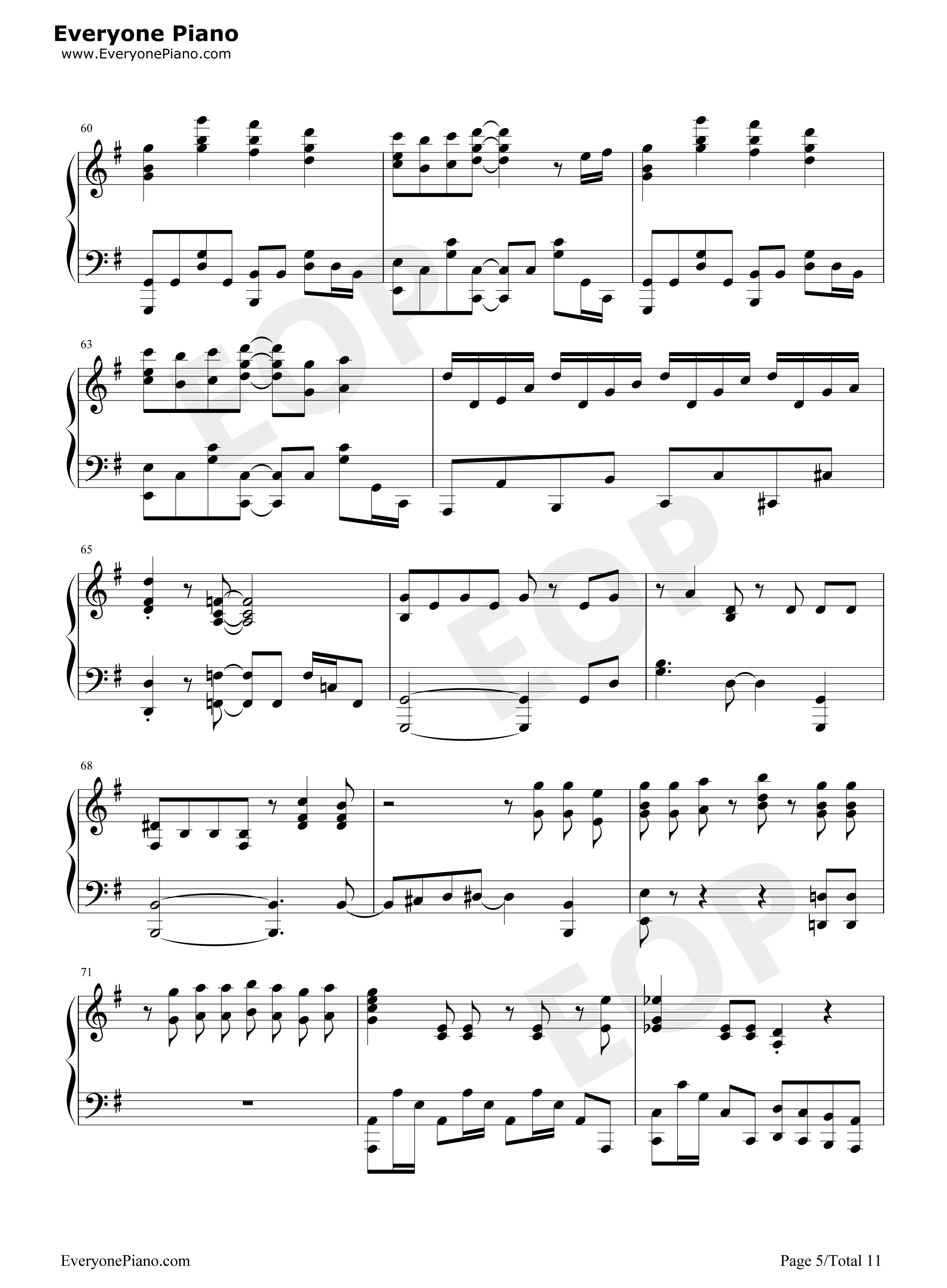 BABY钢琴谱_甜蜜子弹