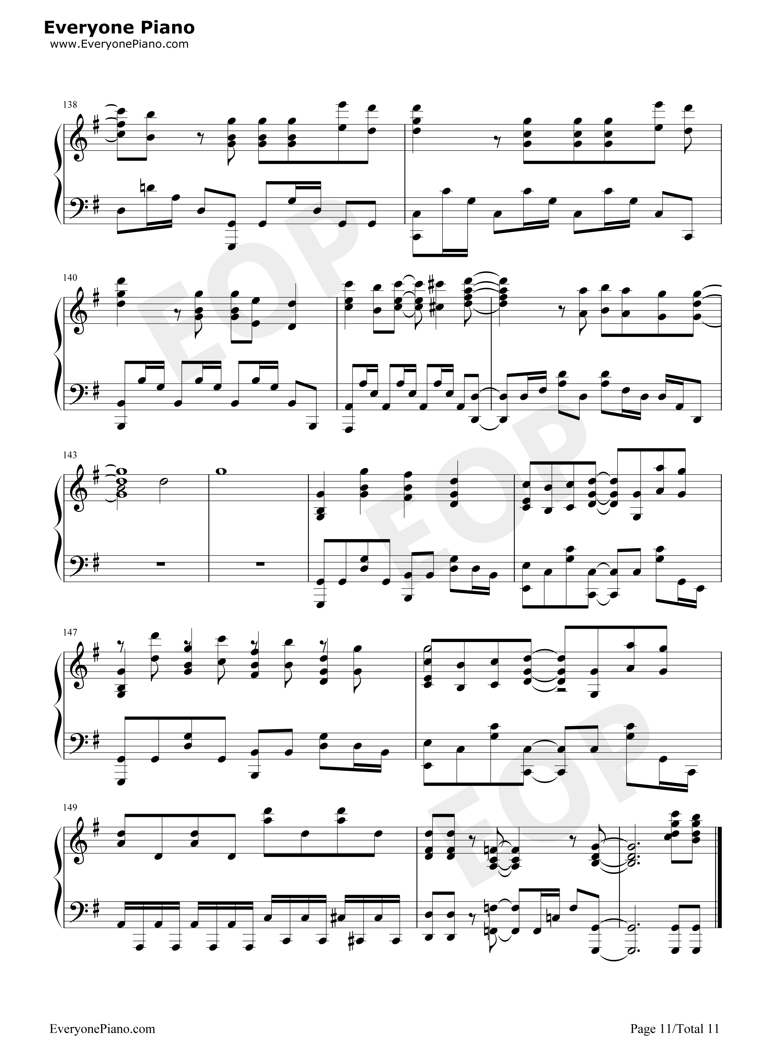 BABY钢琴谱_甜蜜子弹