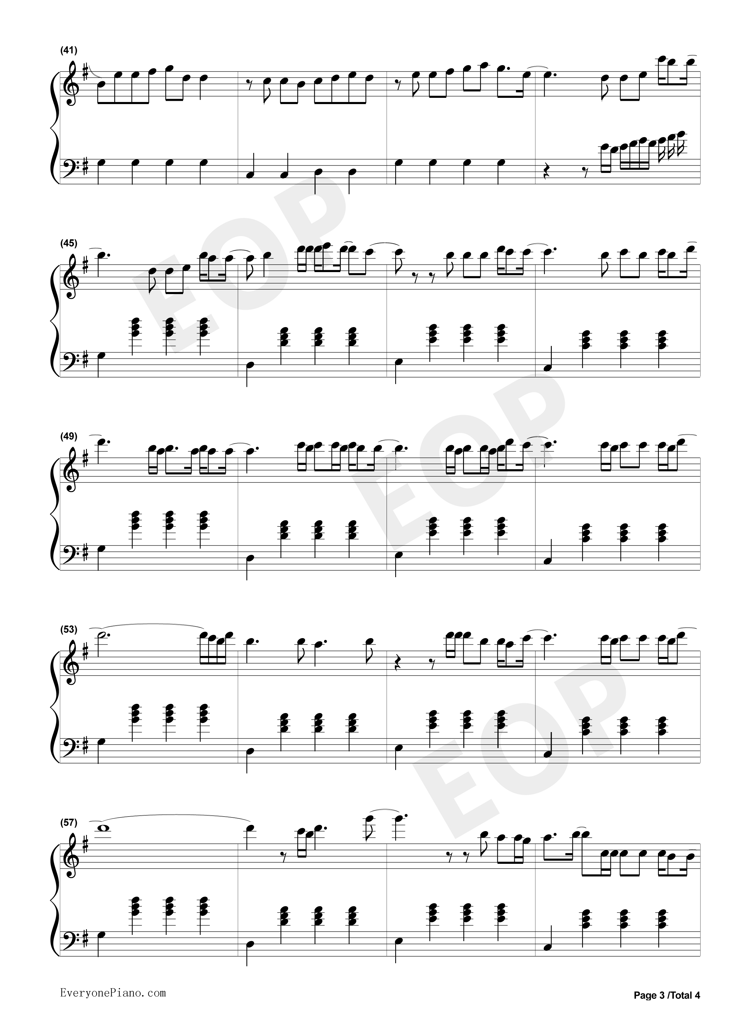 鹿_Be_Free钢琴谱_尚雯婕