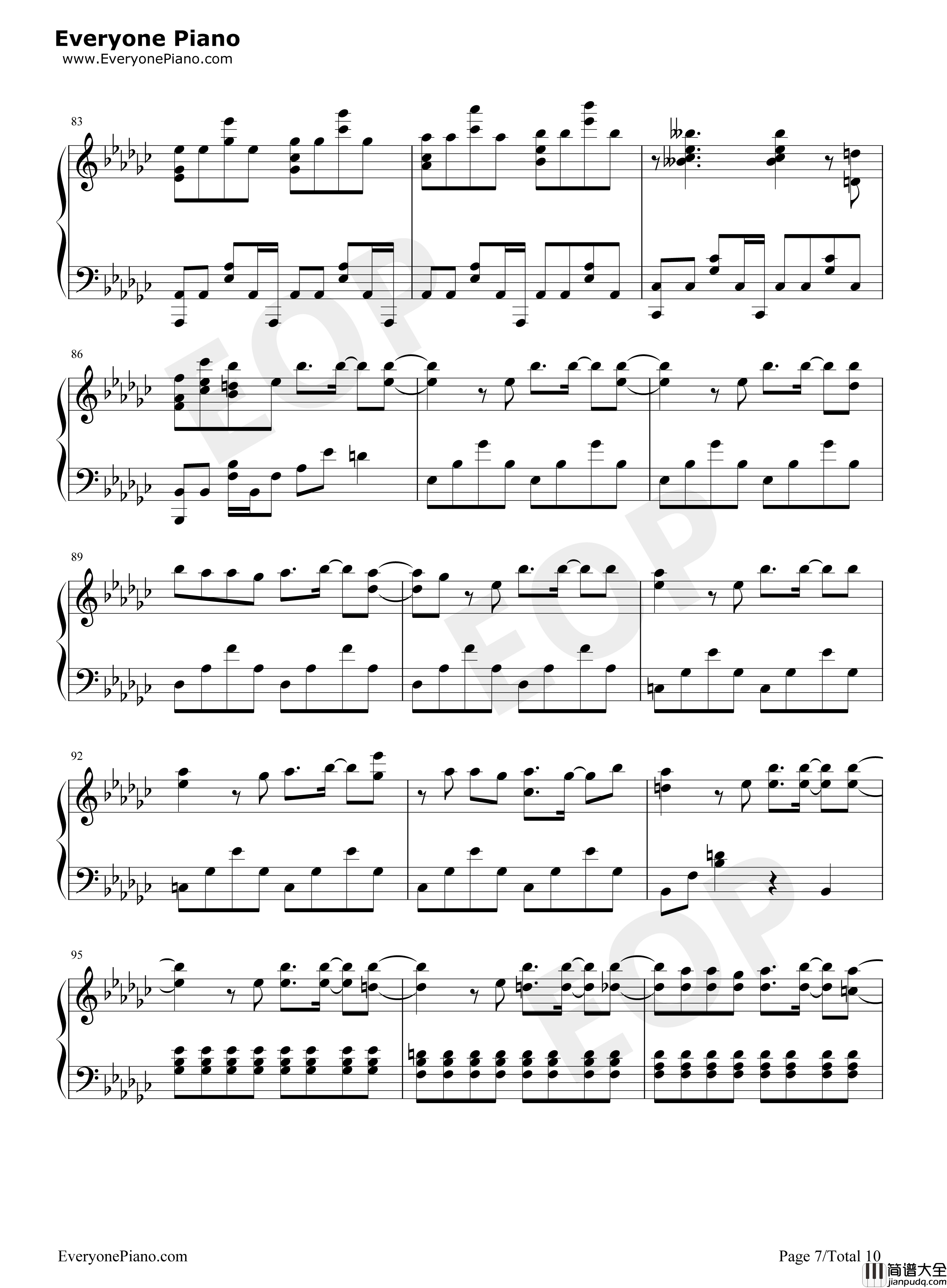 99.9钢琴谱_MOB_CHOIR_sajou_no_hana