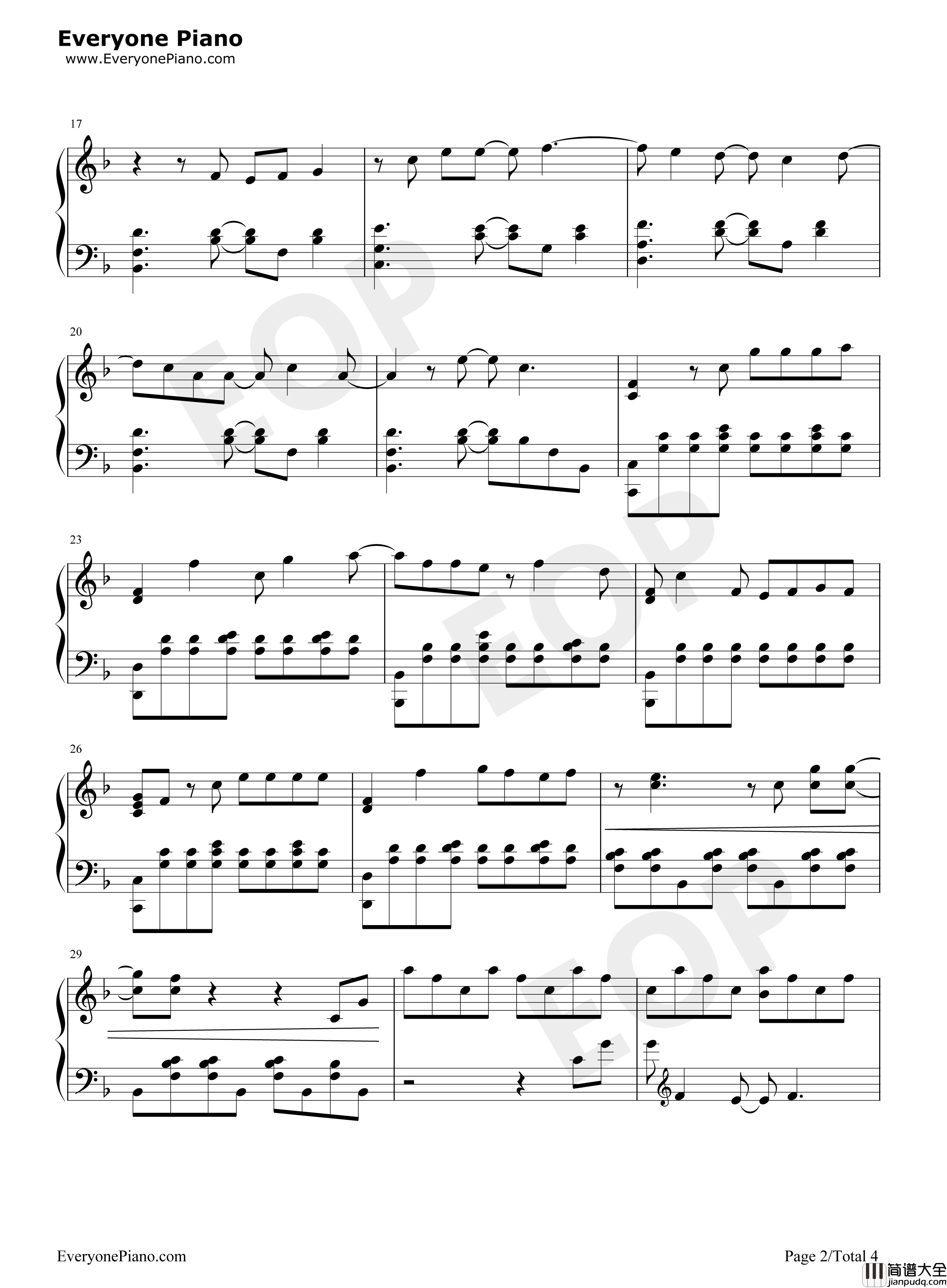 forget钢琴谱_ReoNa