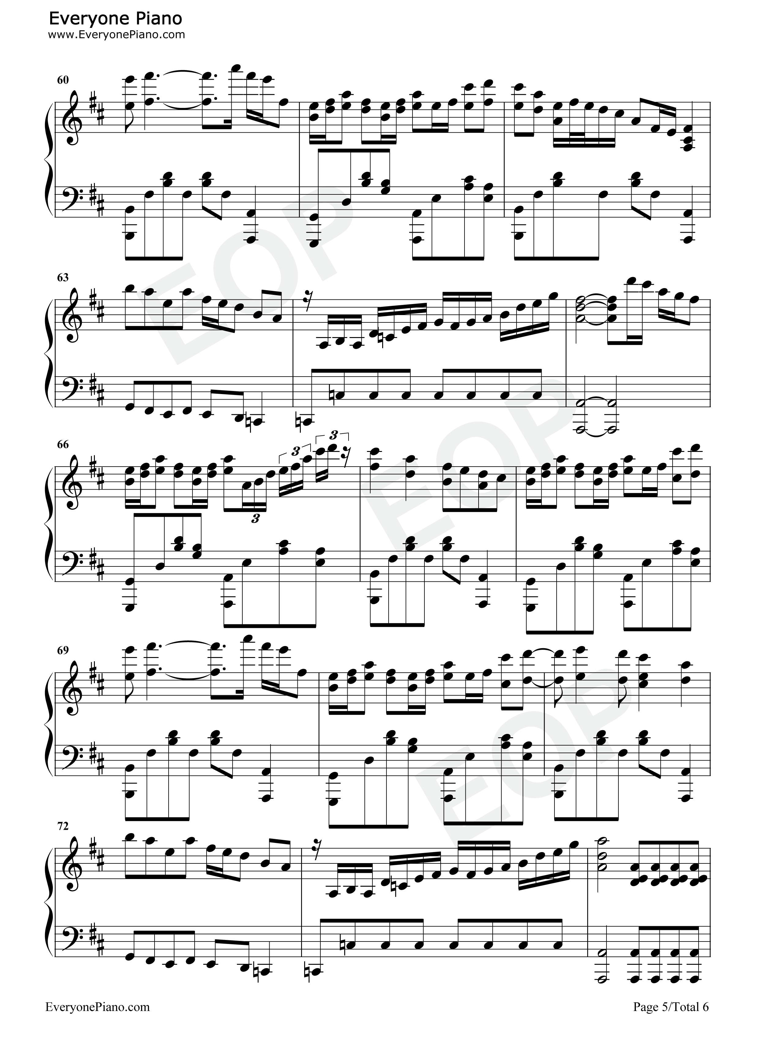 告白之夜钢琴谱_AYASA