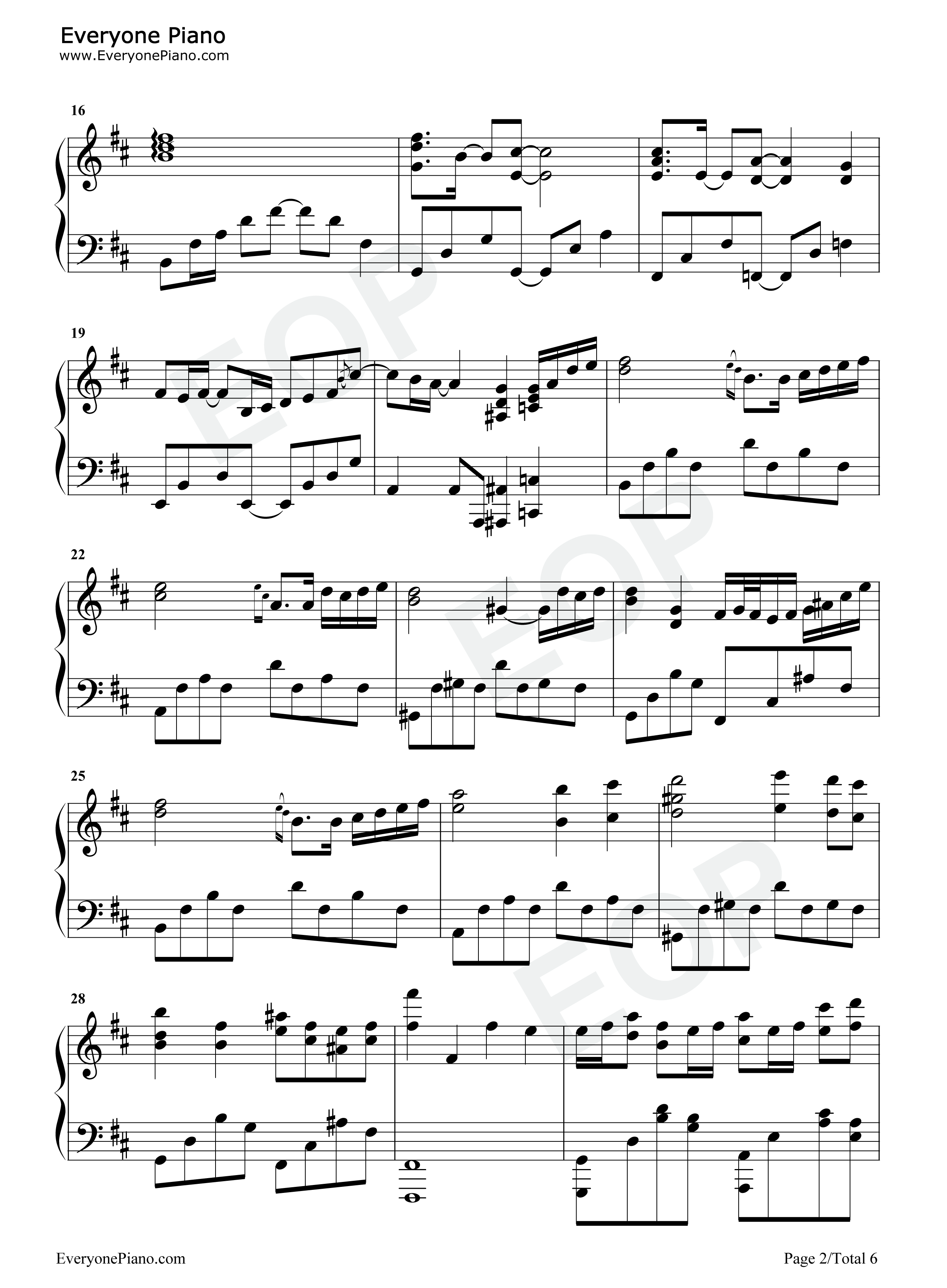 告白之夜钢琴谱_AYASA