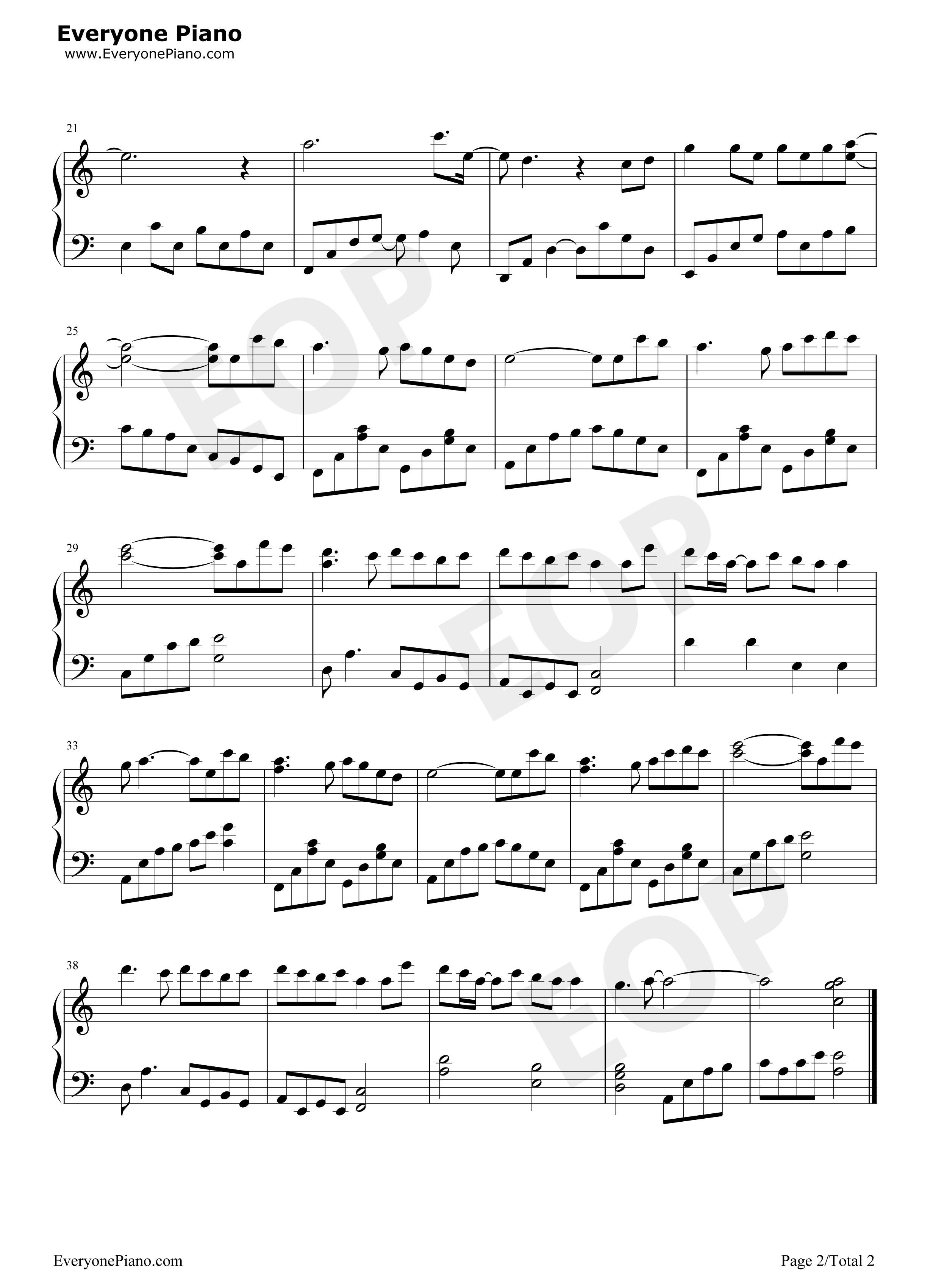 何为永恒钢琴谱_胡夏