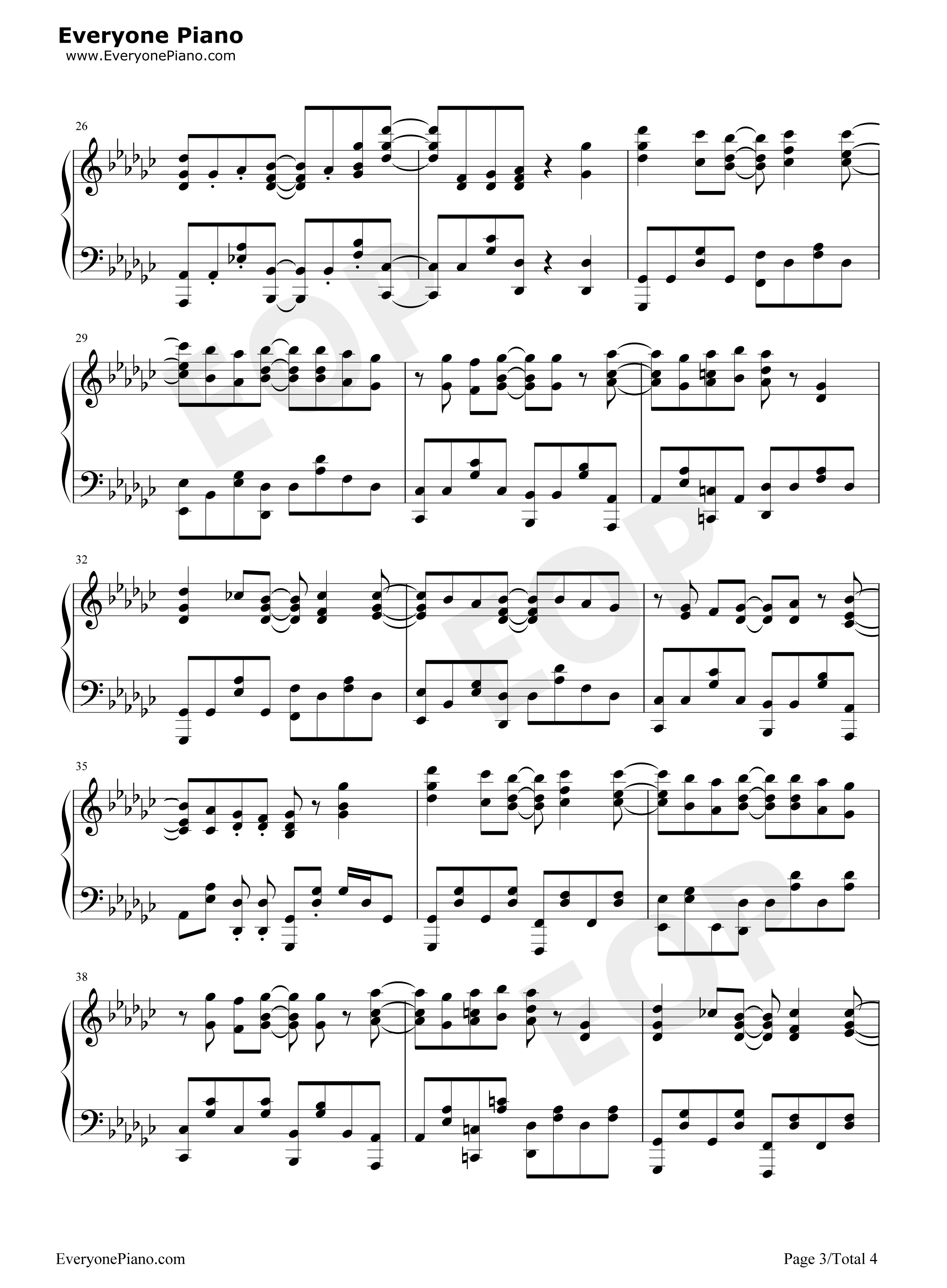 気ままな天使たち钢琴谱_わたてん☆5