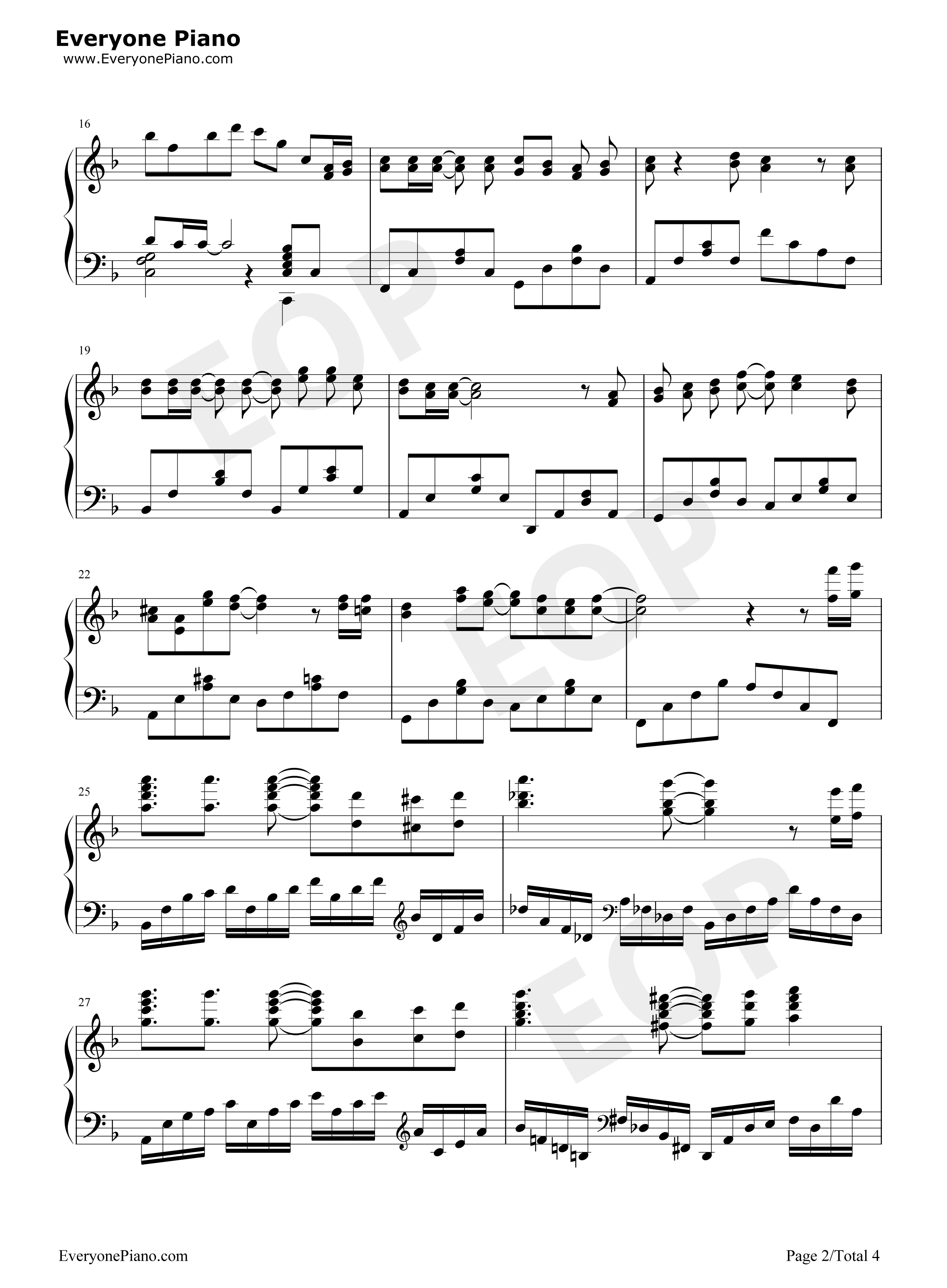 えんどろ～る钢琴谱_勇者Party