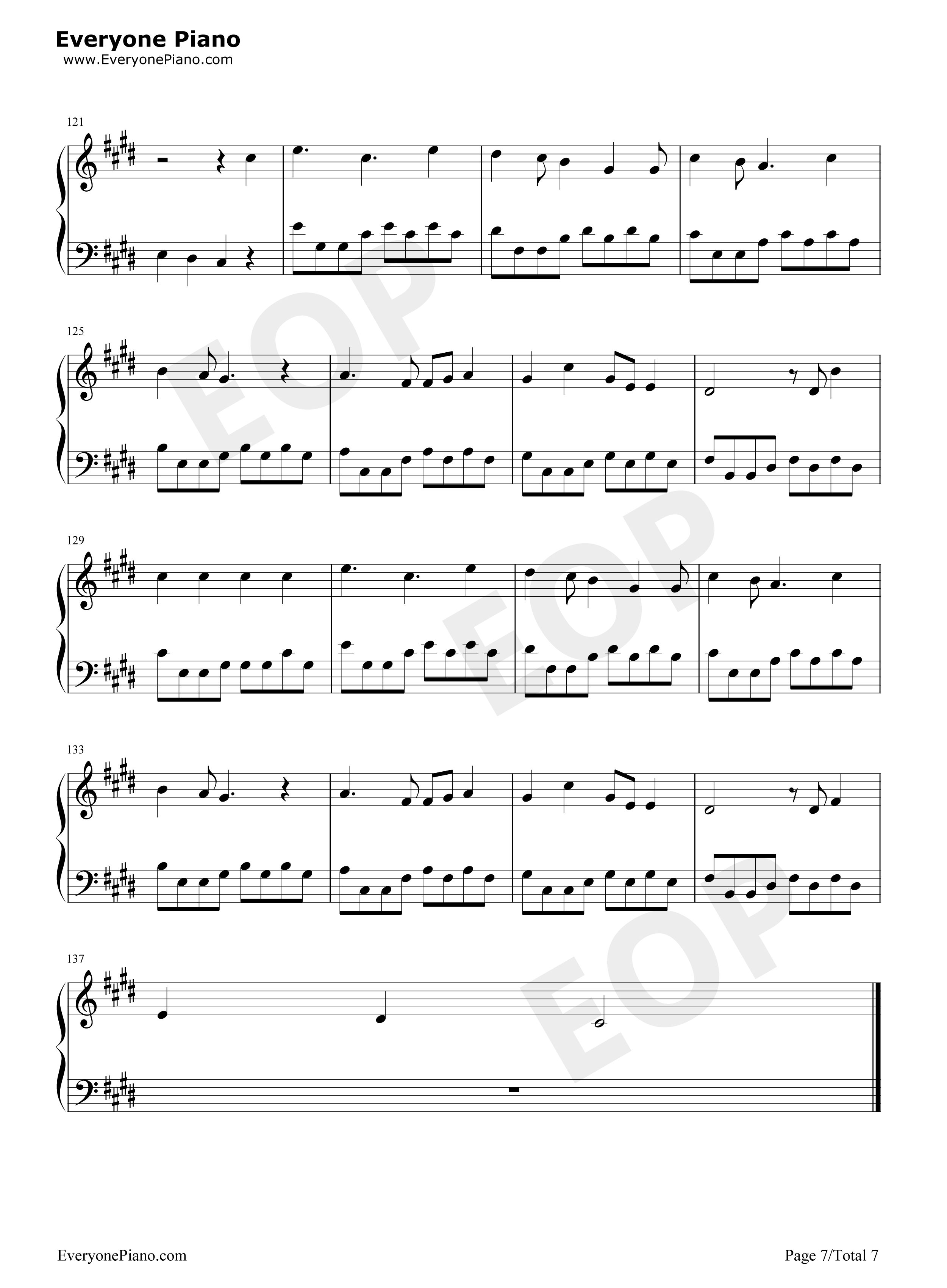 On_My_Way钢琴谱_Alan_Walker