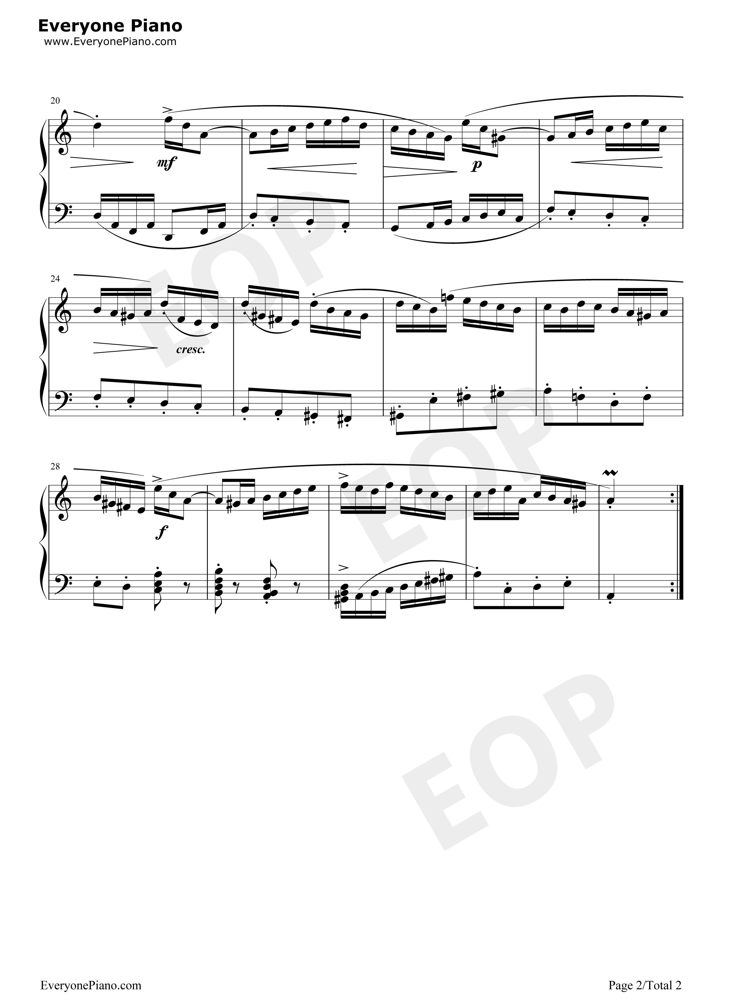 谐谑曲_25钢琴谱_巴赫