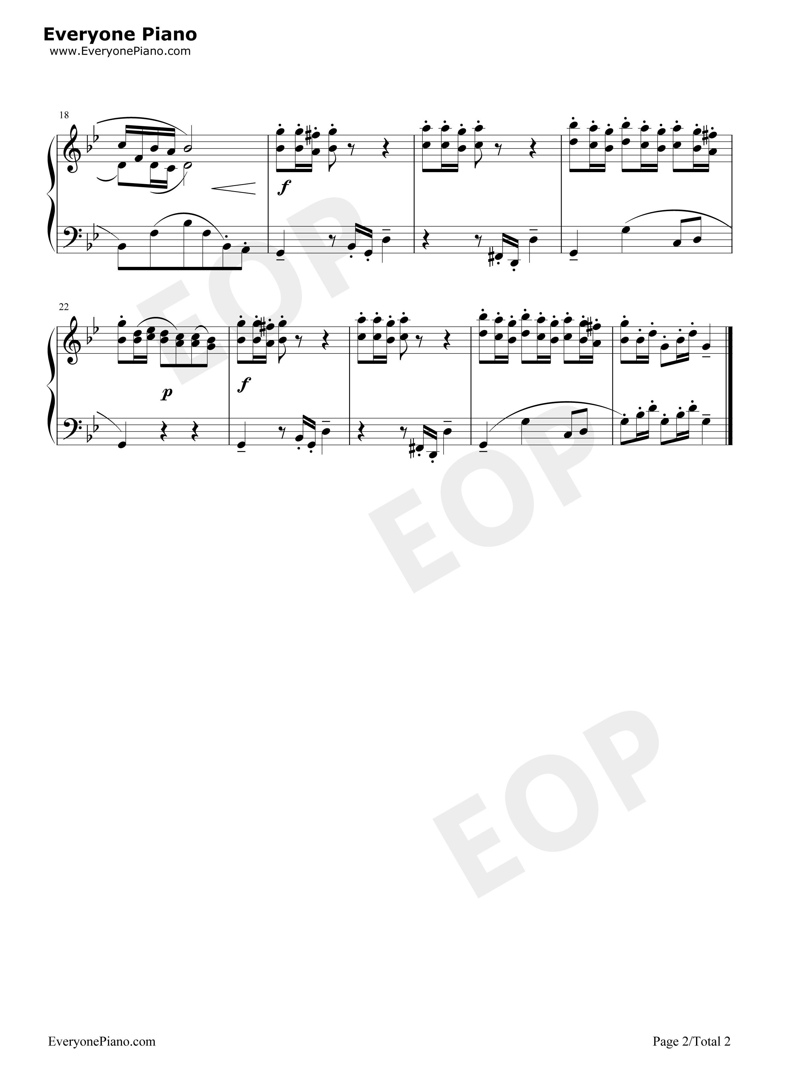 波罗涅兹舞曲_22钢琴谱_巴赫