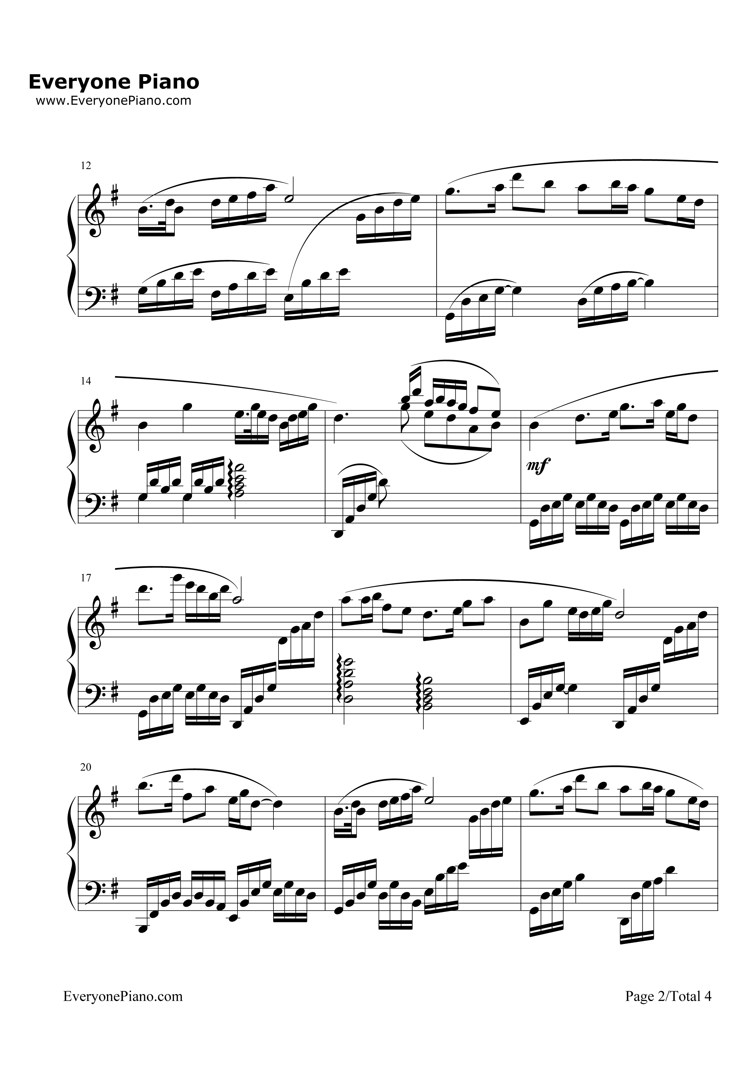 梁祝钢琴谱_陈钢