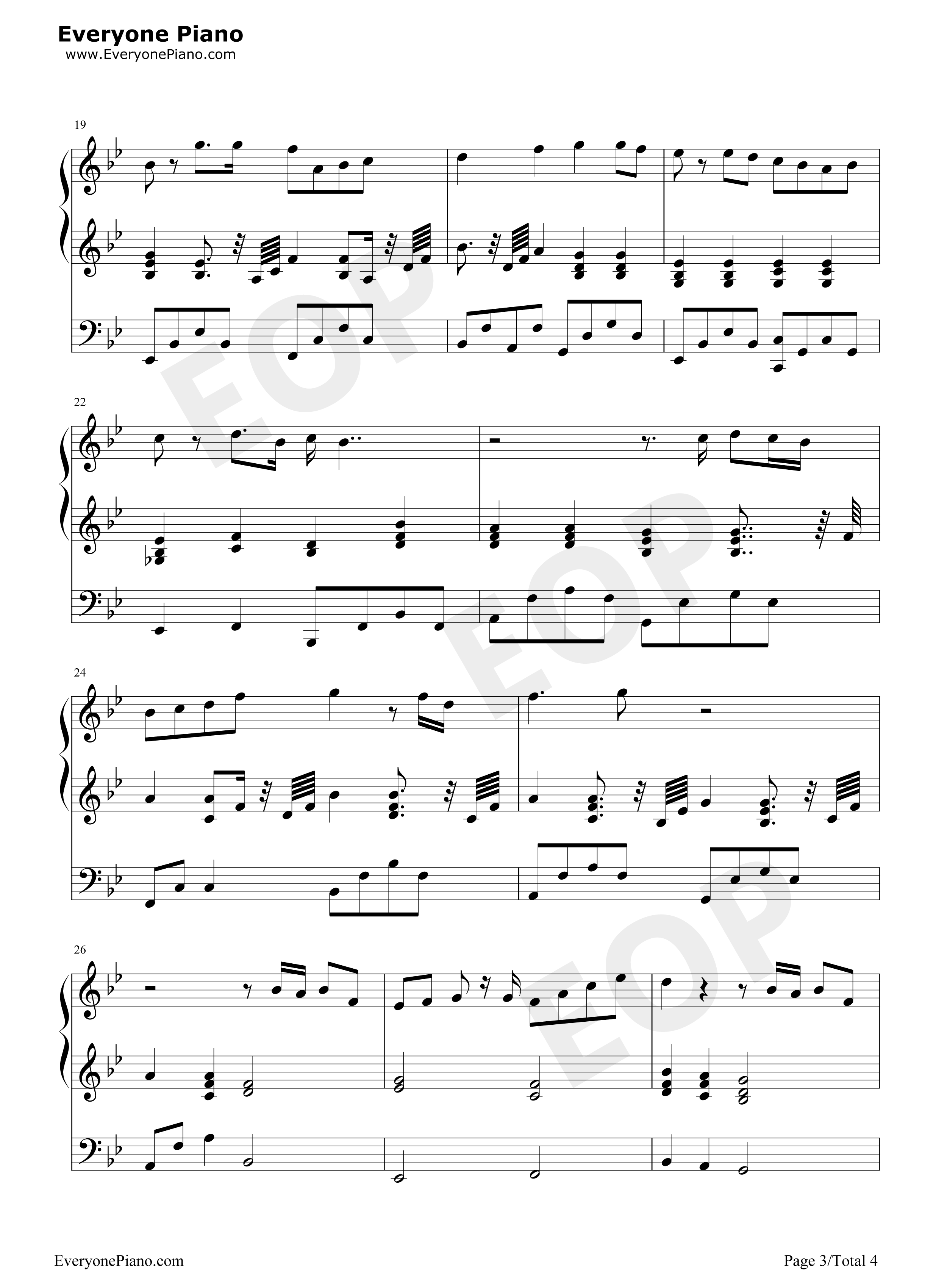 小精灵钢琴谱_吴青峰