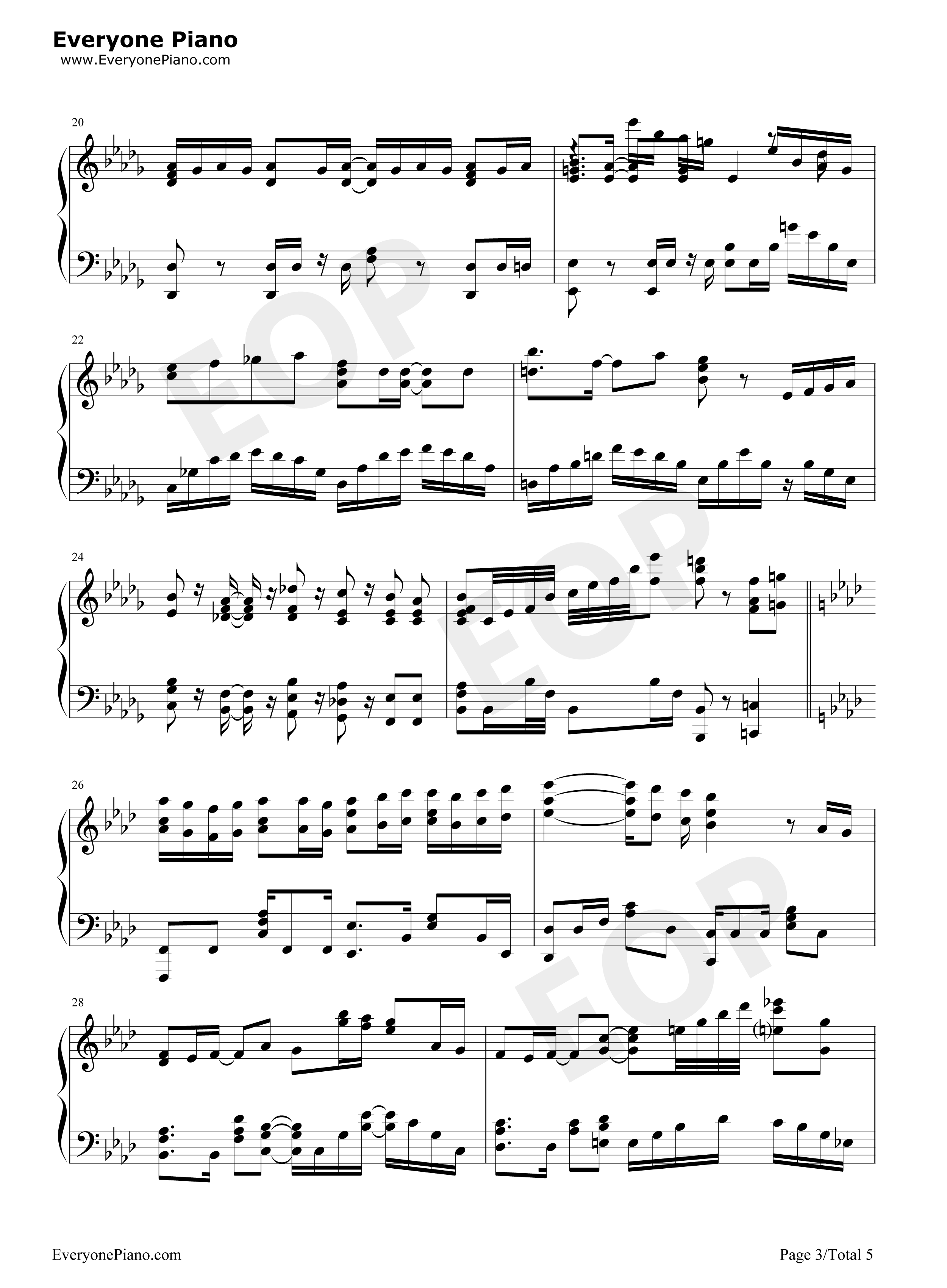 Sign钢琴谱_内田彩