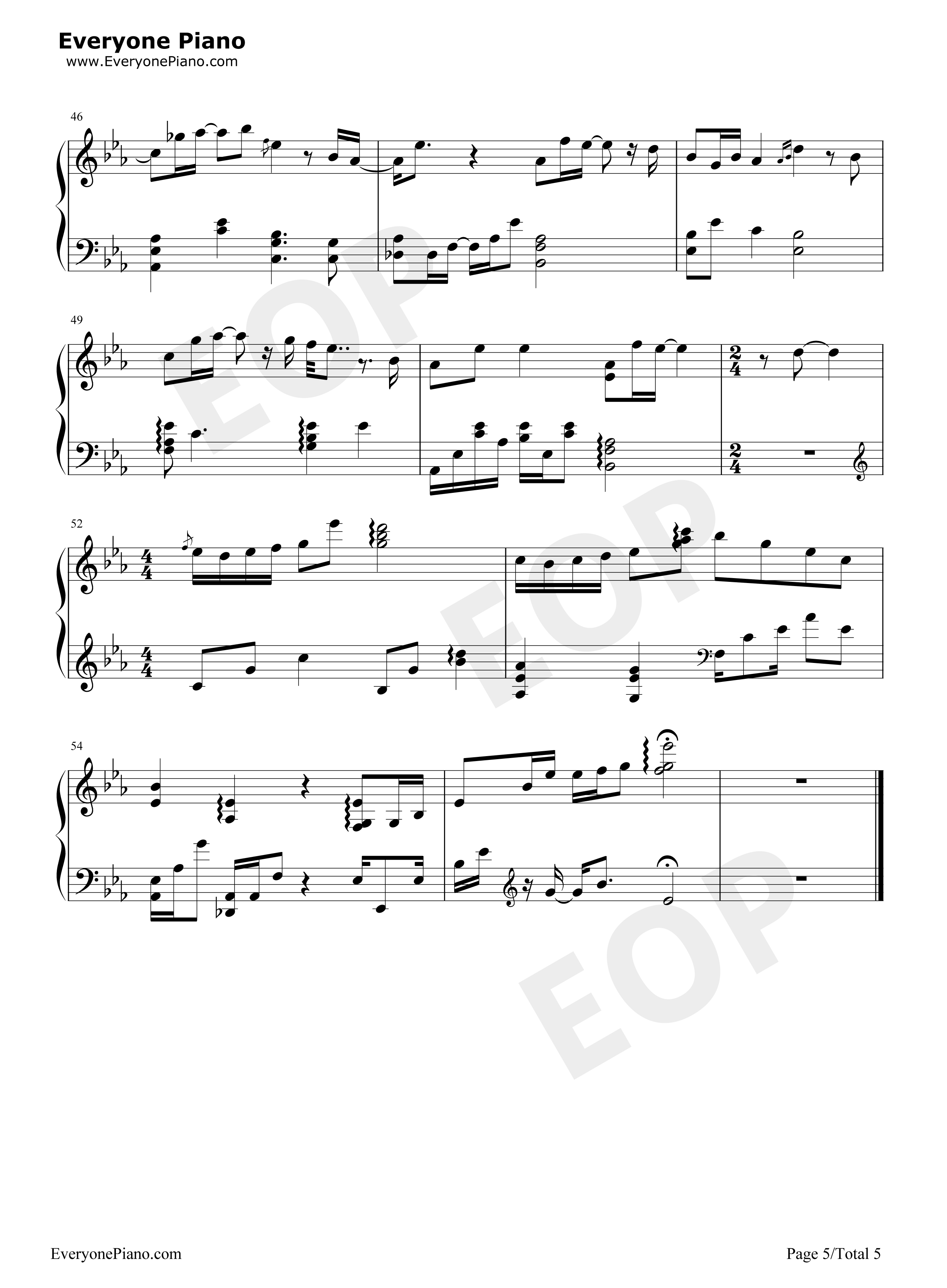 生生钢琴谱_林俊杰