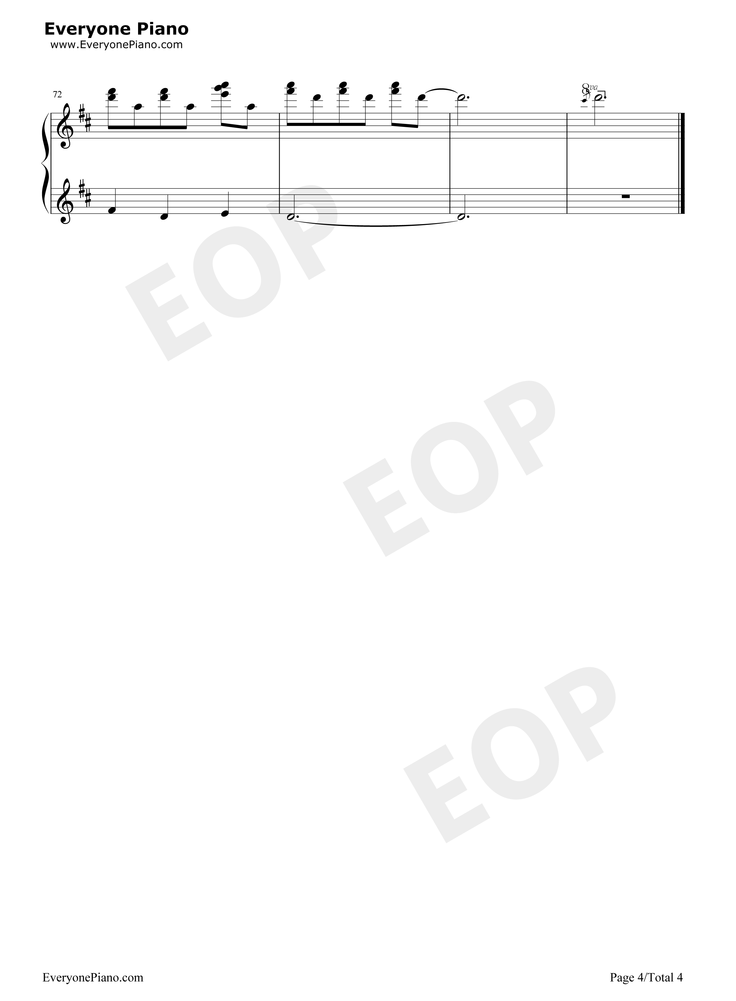 生日快乐钢琴谱_帕蒂·史密斯·希尔_米尔德里德·J.希尔