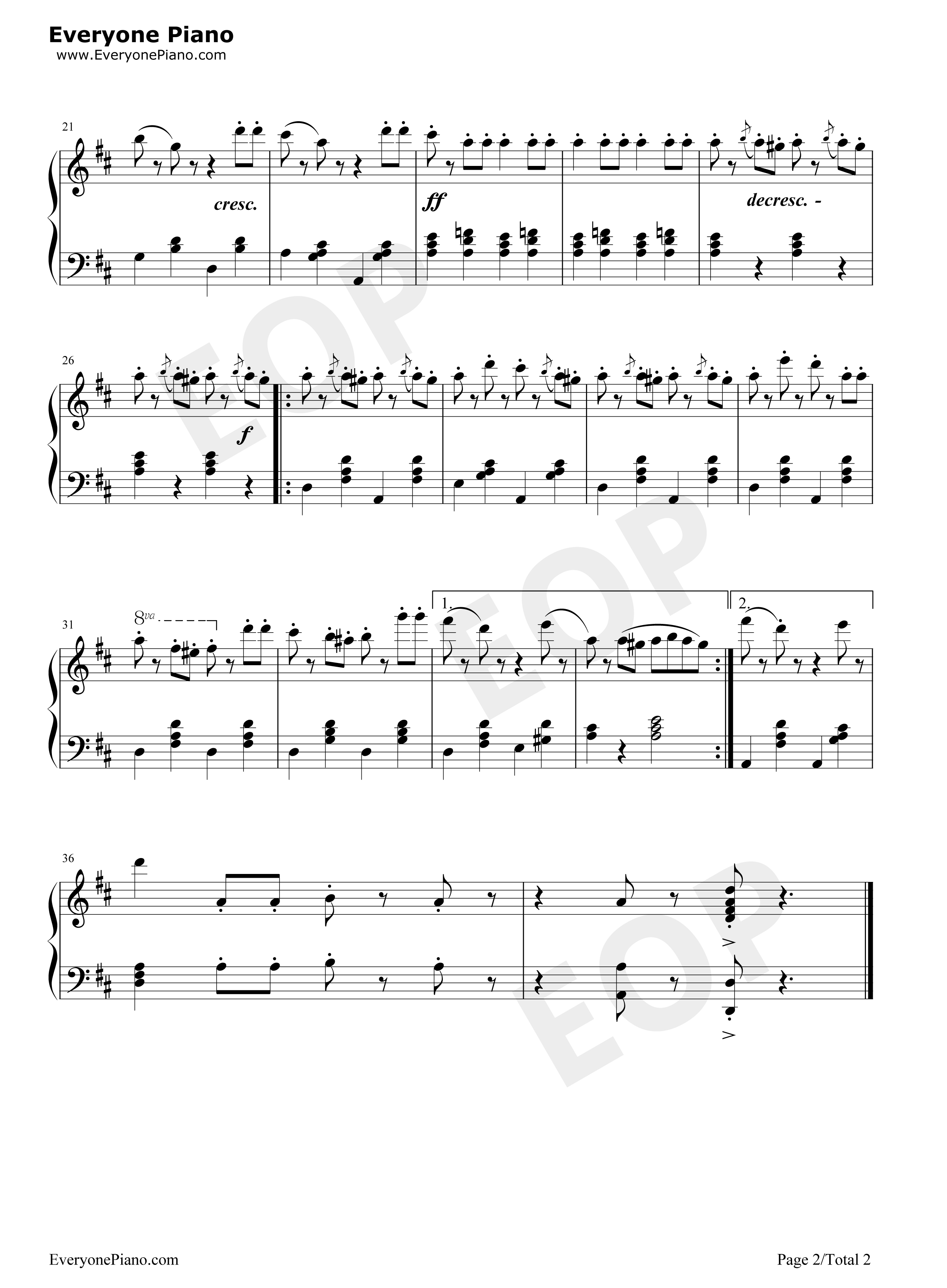 生日快乐歌钢琴谱_帕蒂·史密斯·希尔_米尔德里德·J.希尔