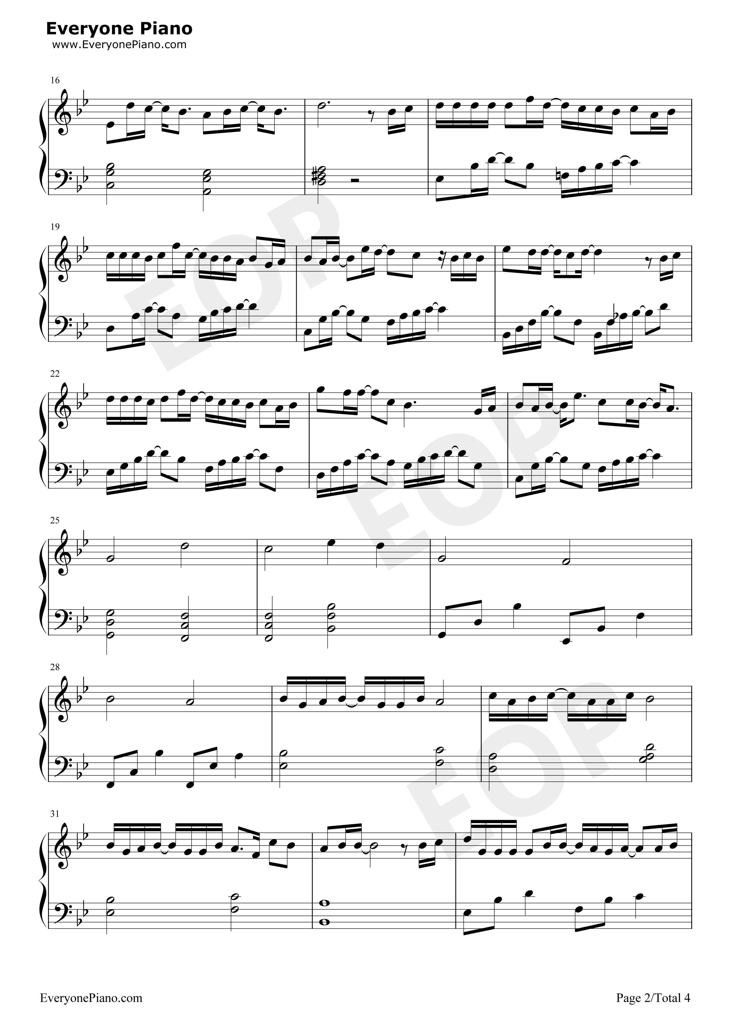 来不及说再见钢琴谱_艾辰