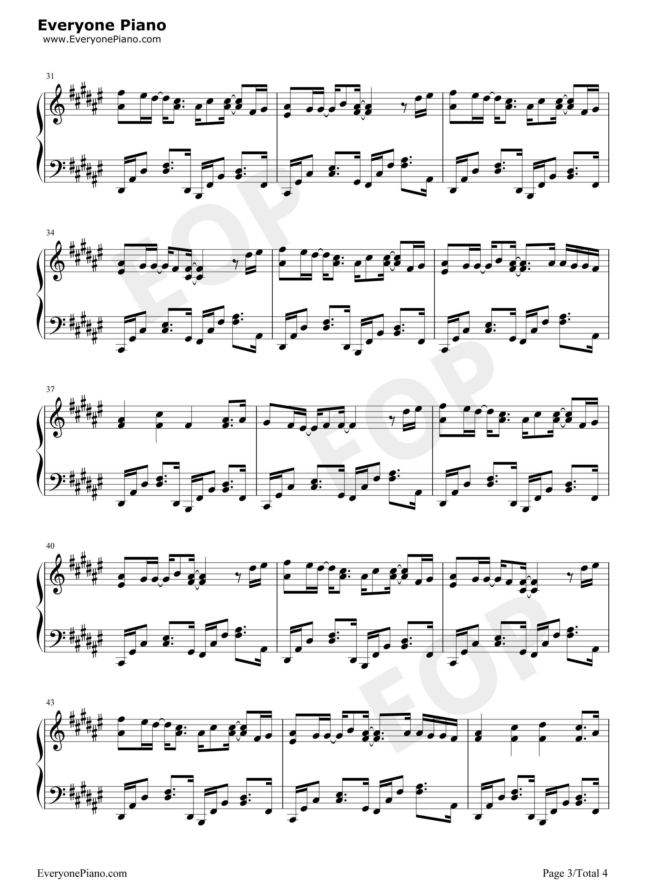 静悄悄钢琴谱_大泫