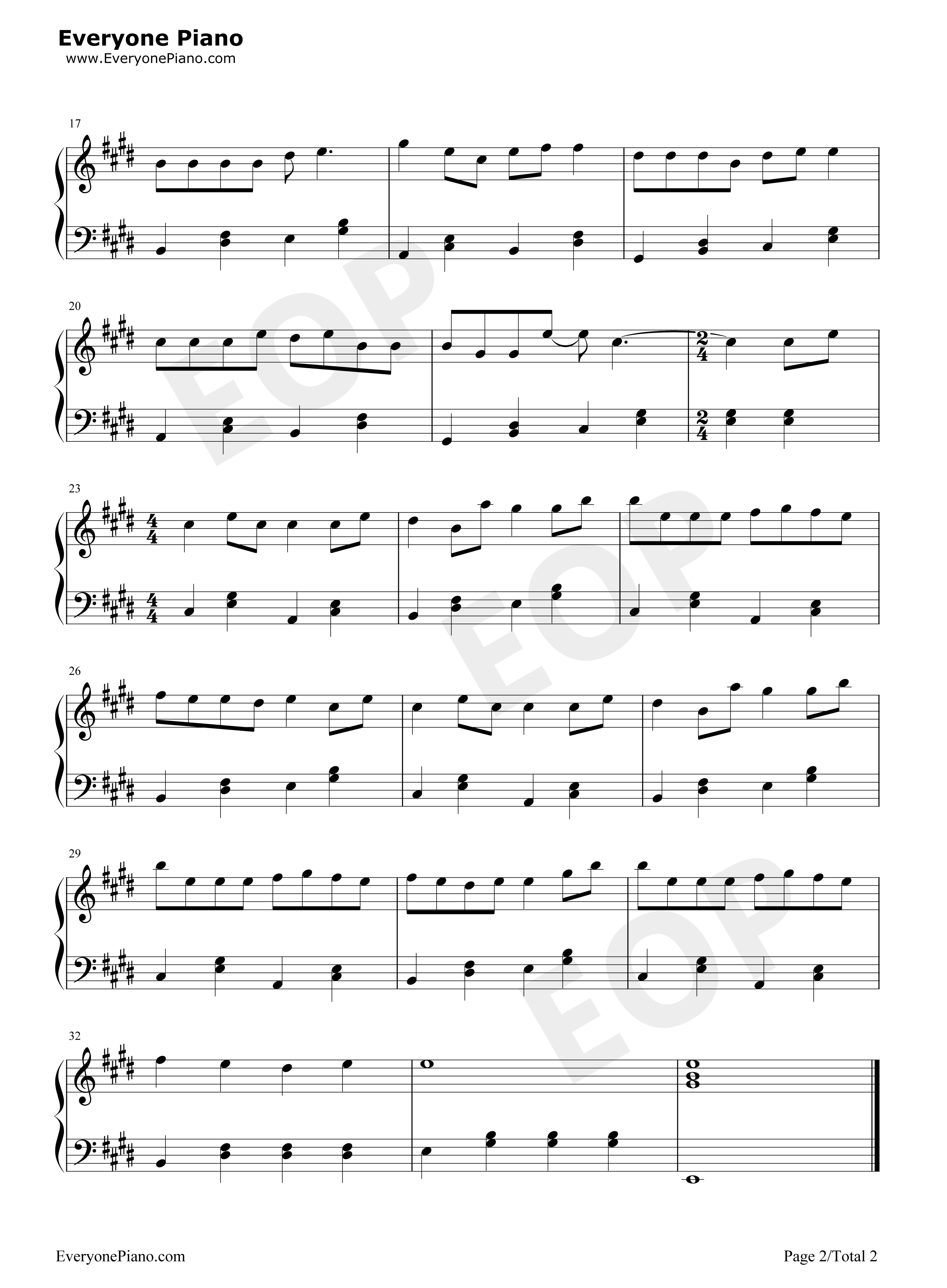 我愿意平凡的陪在你身旁钢琴谱_王七七