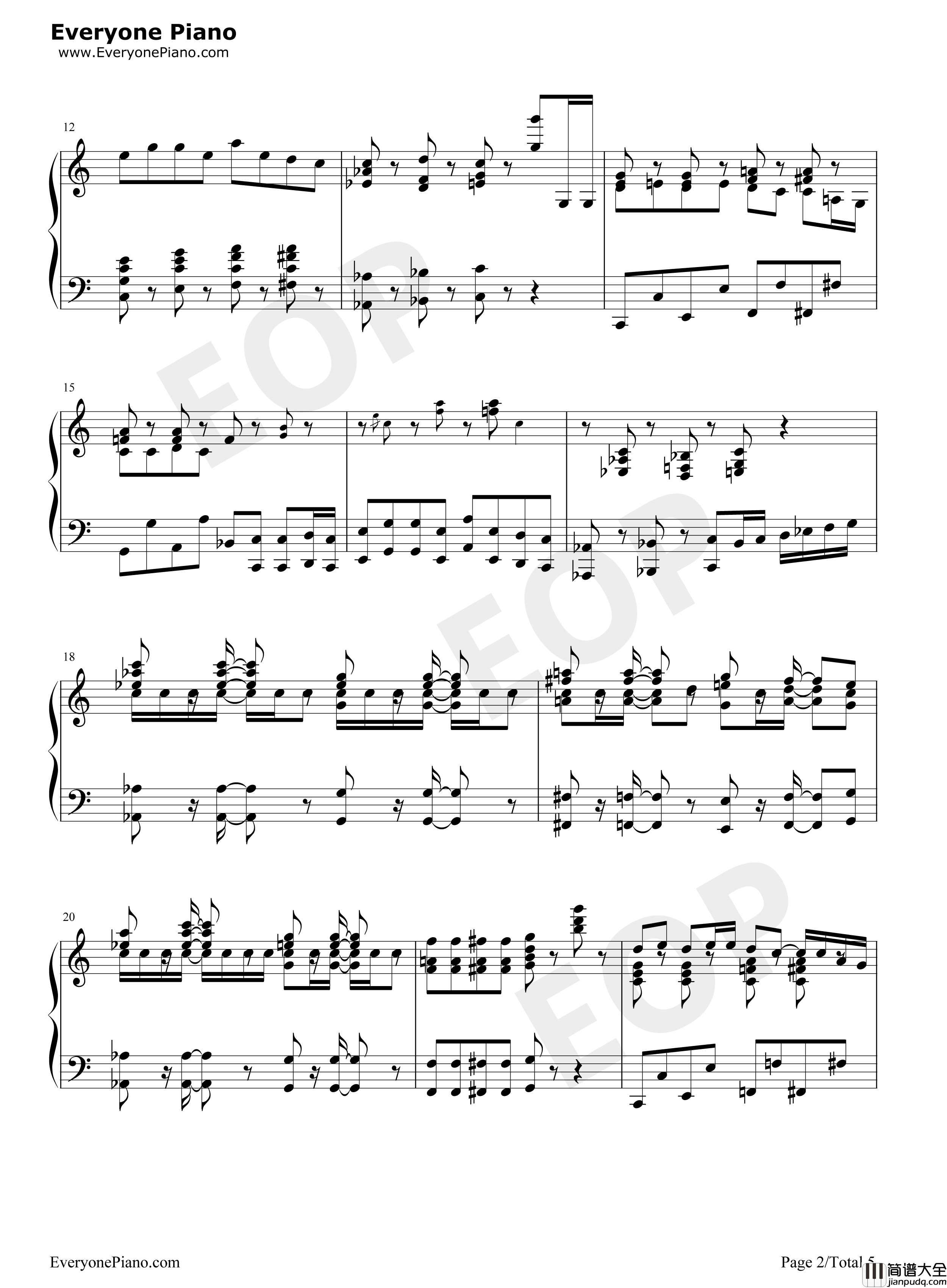 異世界かるてっと钢琴谱_日野聪_福岛润_小林裕介_悠木碧