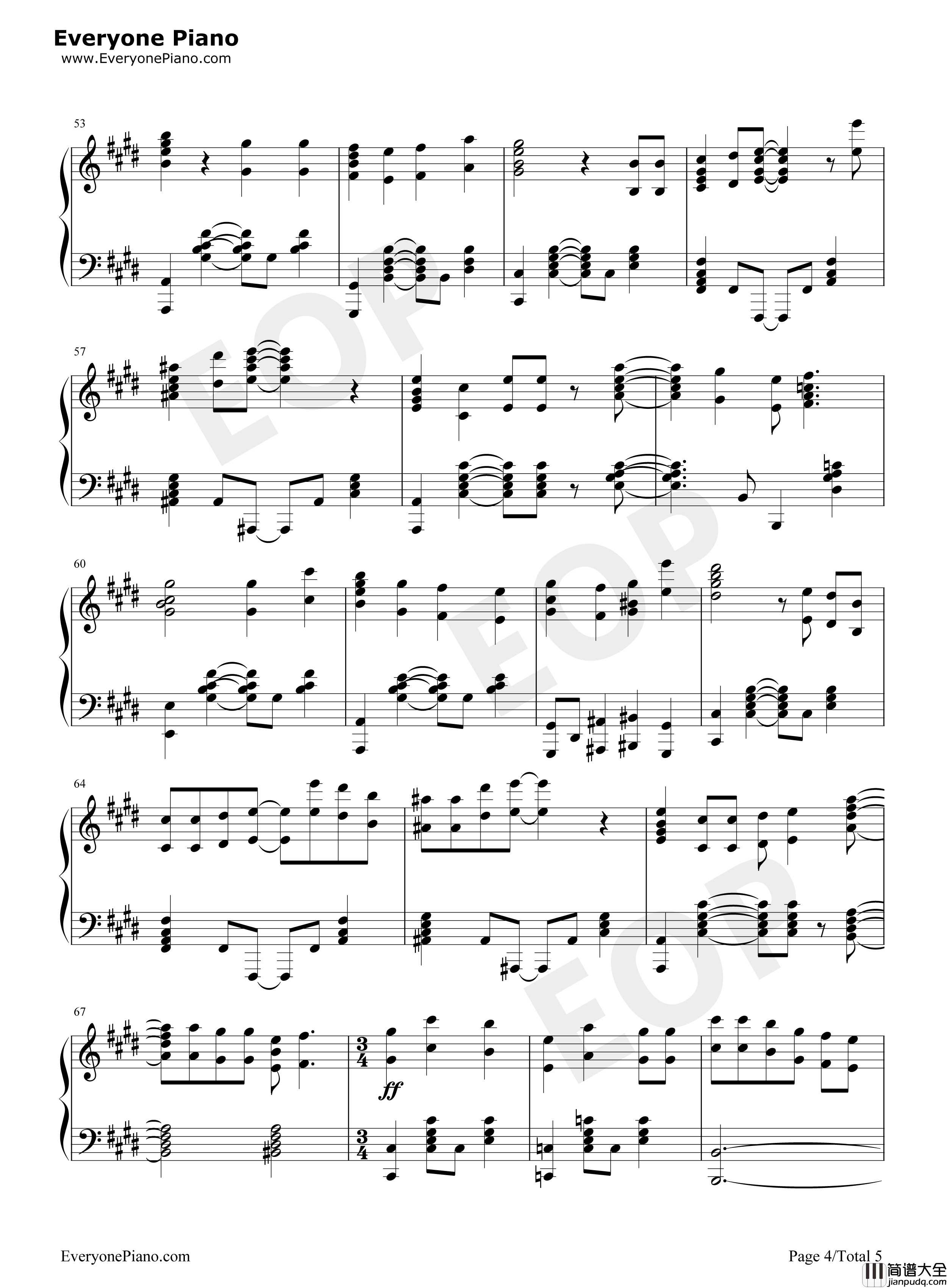 今宵mofumofu钢琴谱_和气杏未_内田真礼