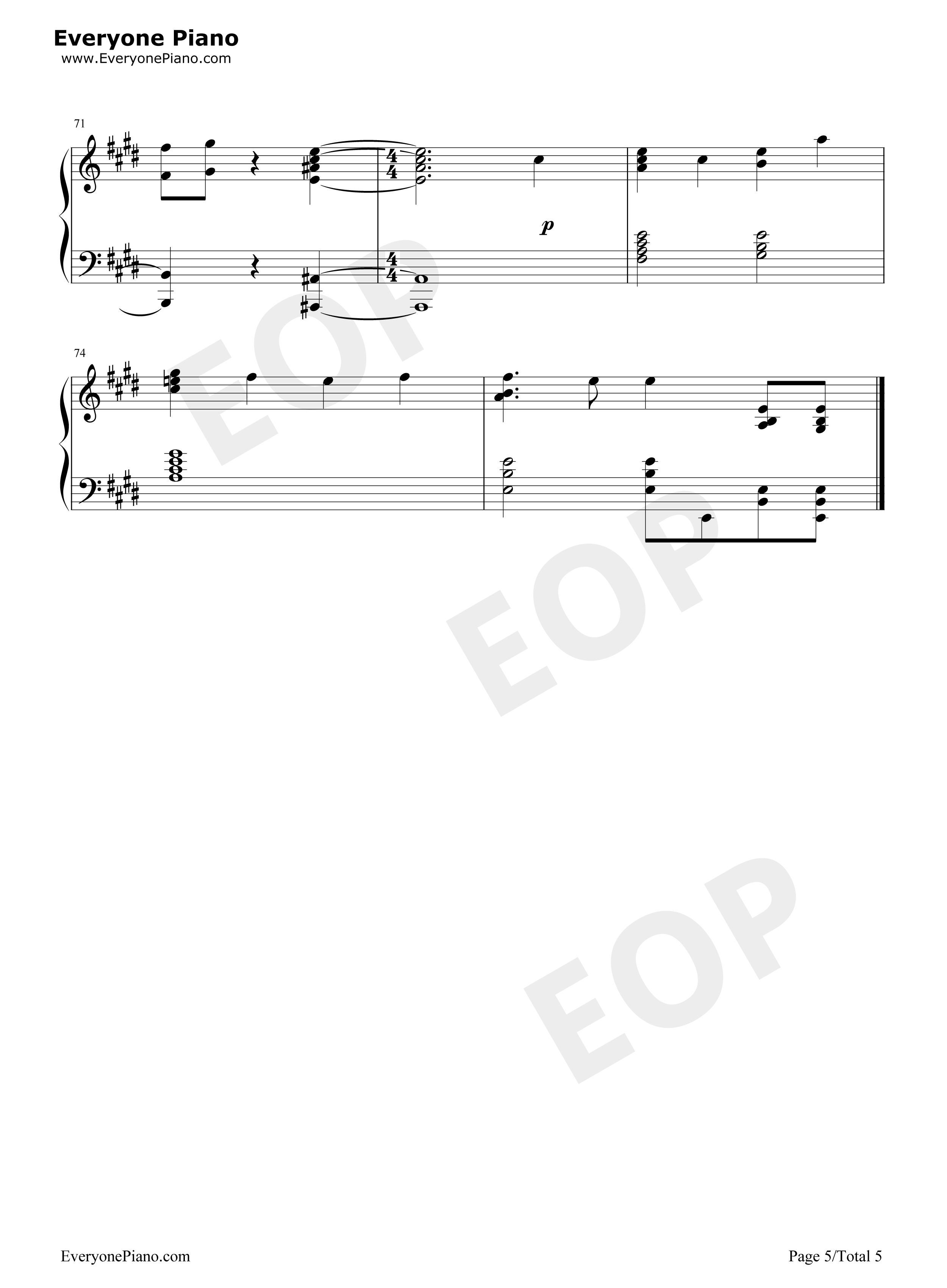 今宵mofumofu钢琴谱_和气杏未_内田真礼