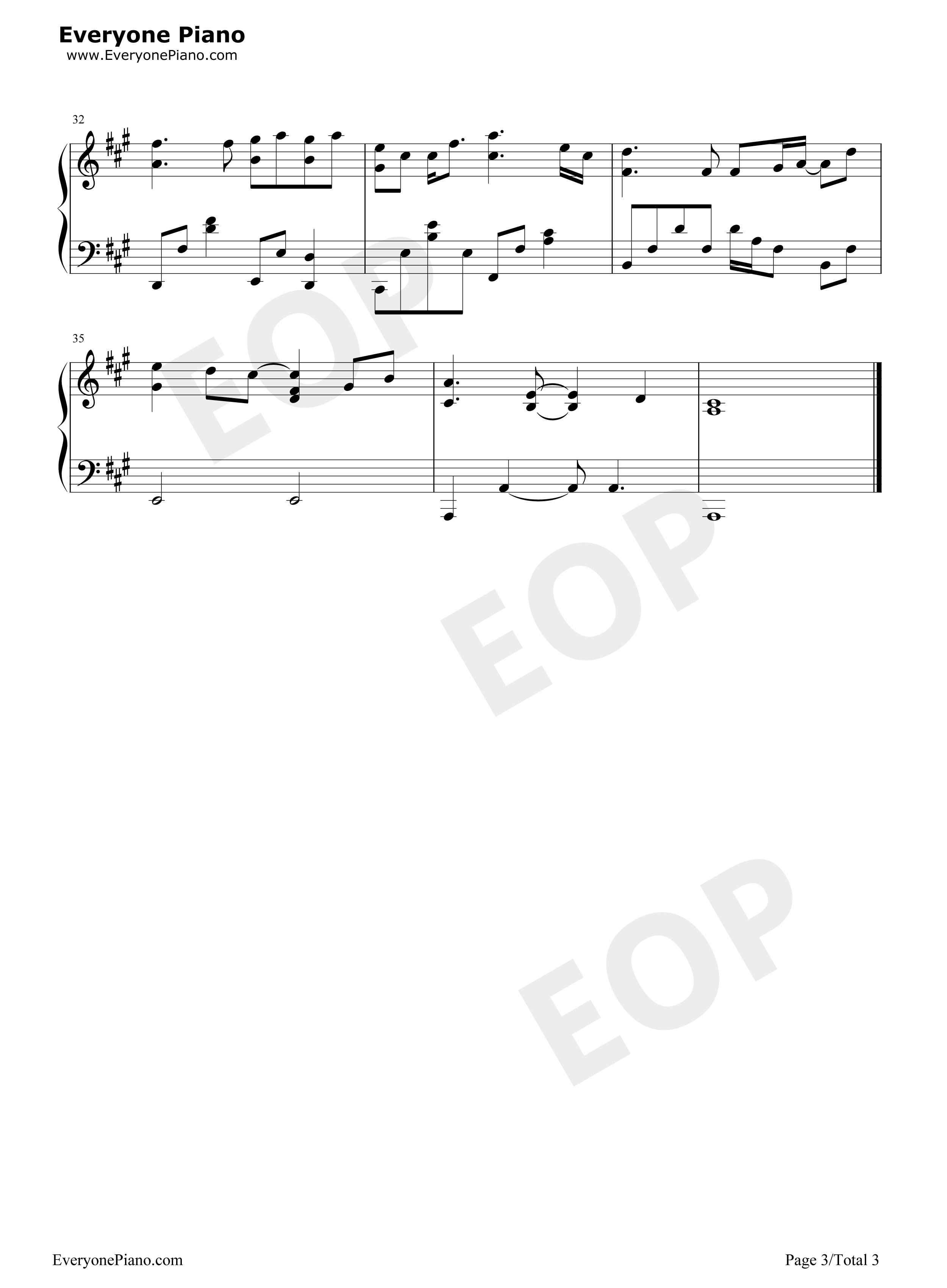 小瓶子钢琴谱_林俊杰