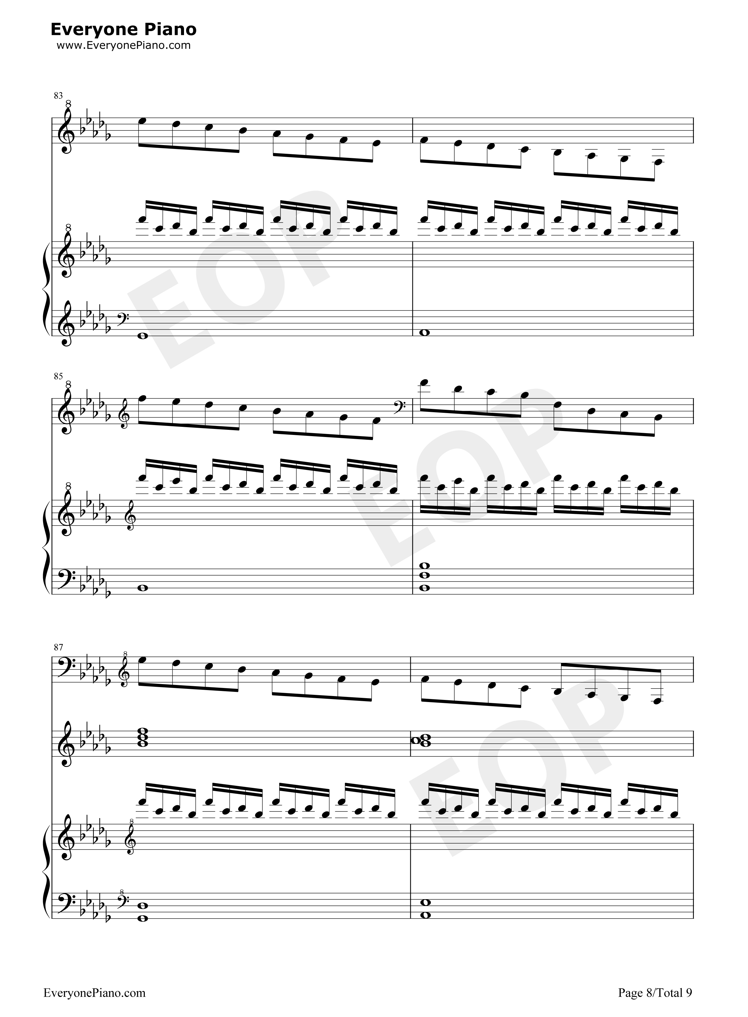 情书钢琴谱_DJ_Okawari