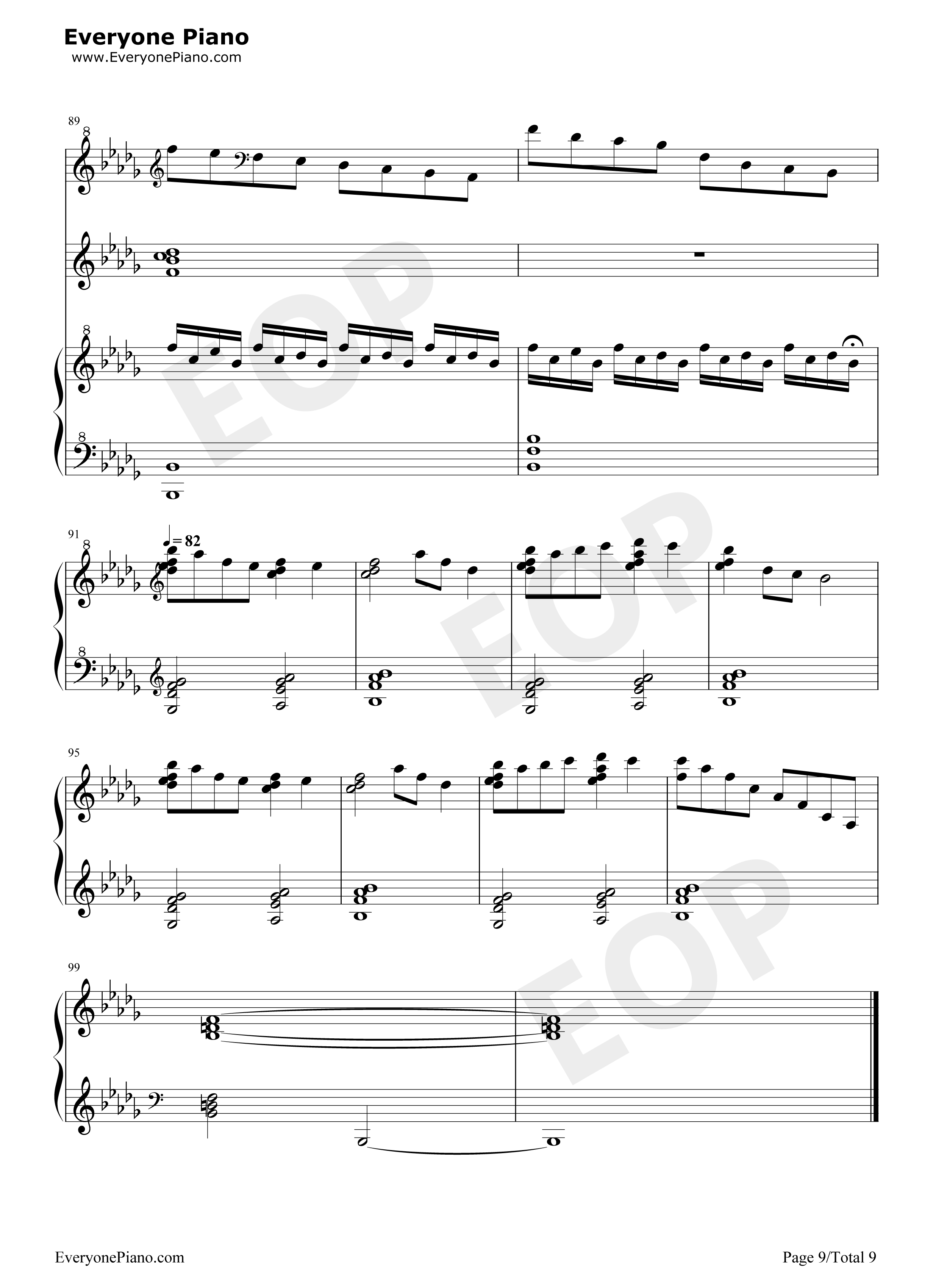 情书钢琴谱_DJ_Okawari