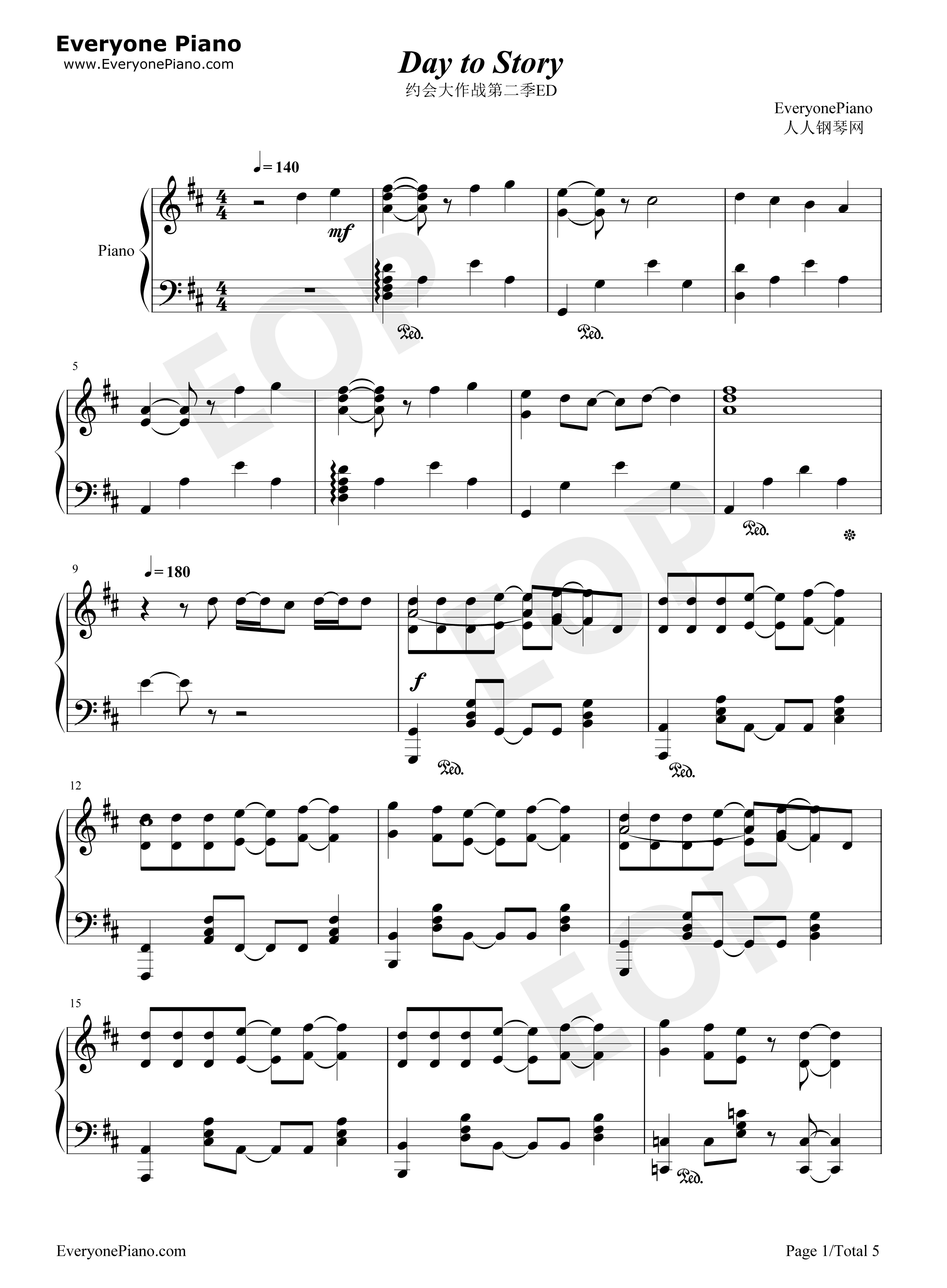 Day_to_Story钢琴谱_佐土原香织