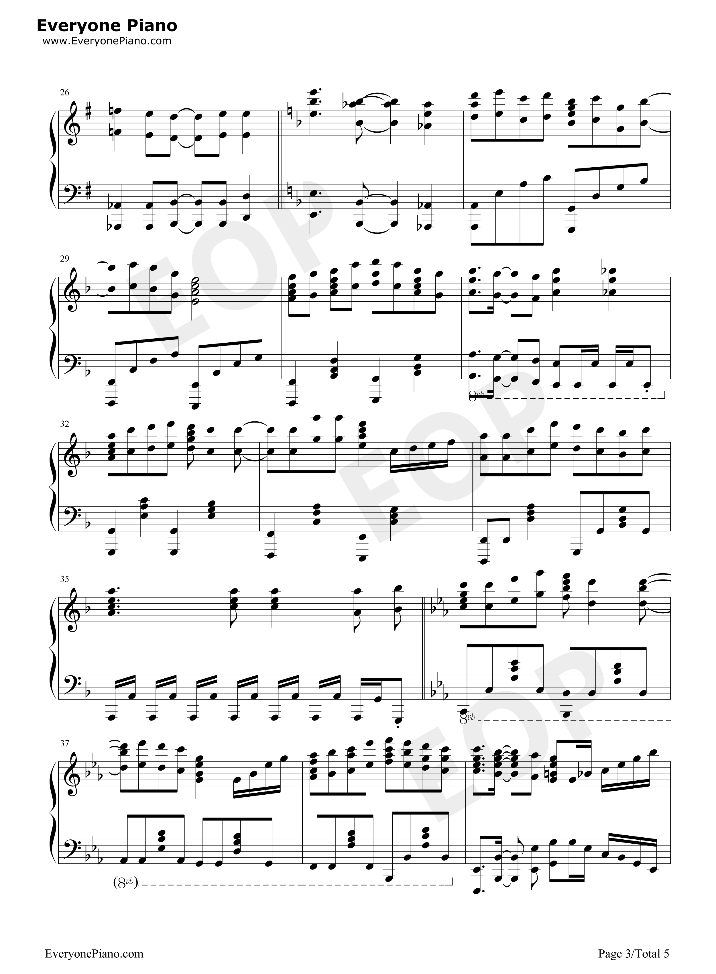 憧憬と屍の道钢琴谱_Linked_Horizon