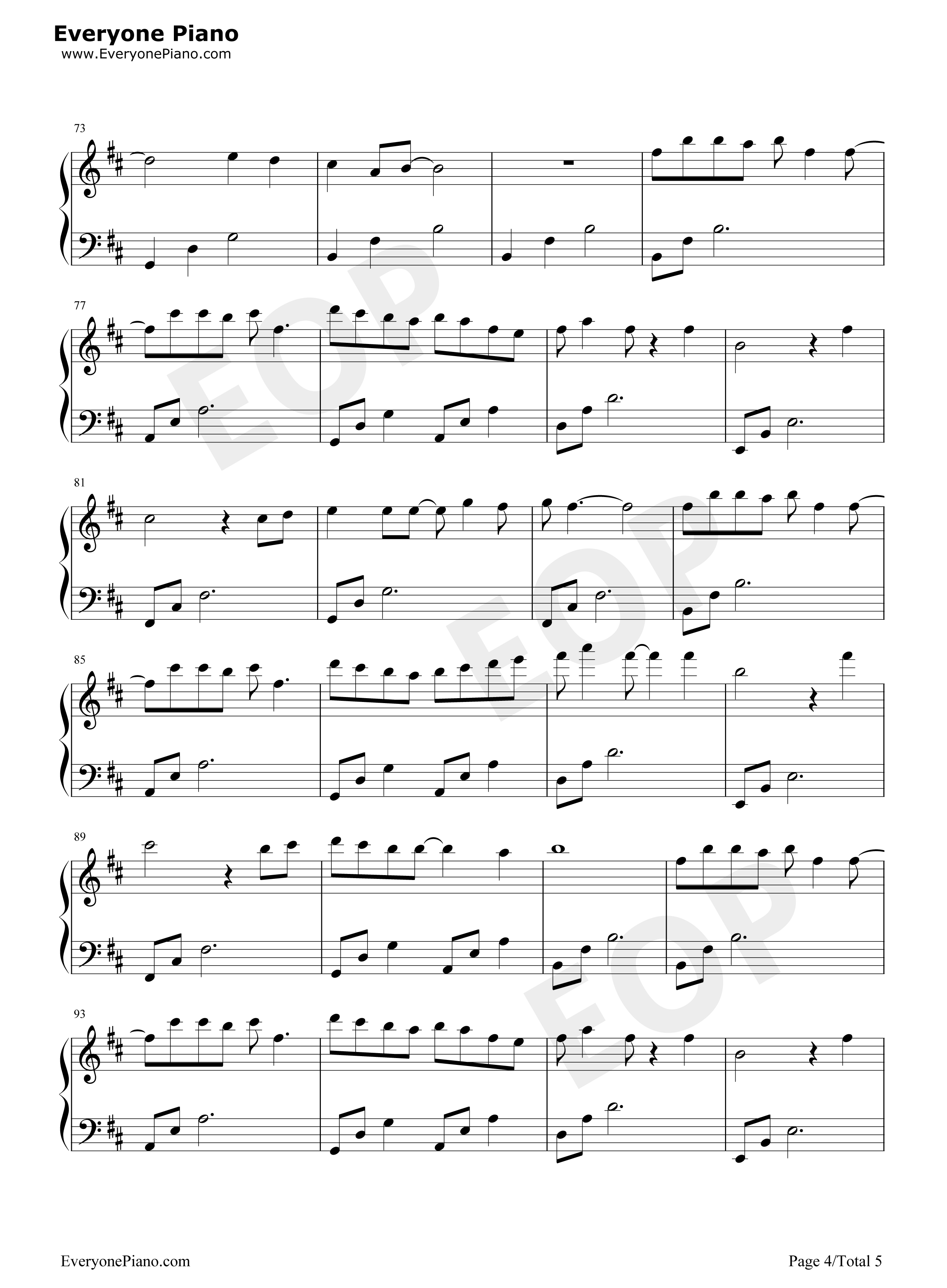 知否知否钢琴谱_胡夏_郁可唯