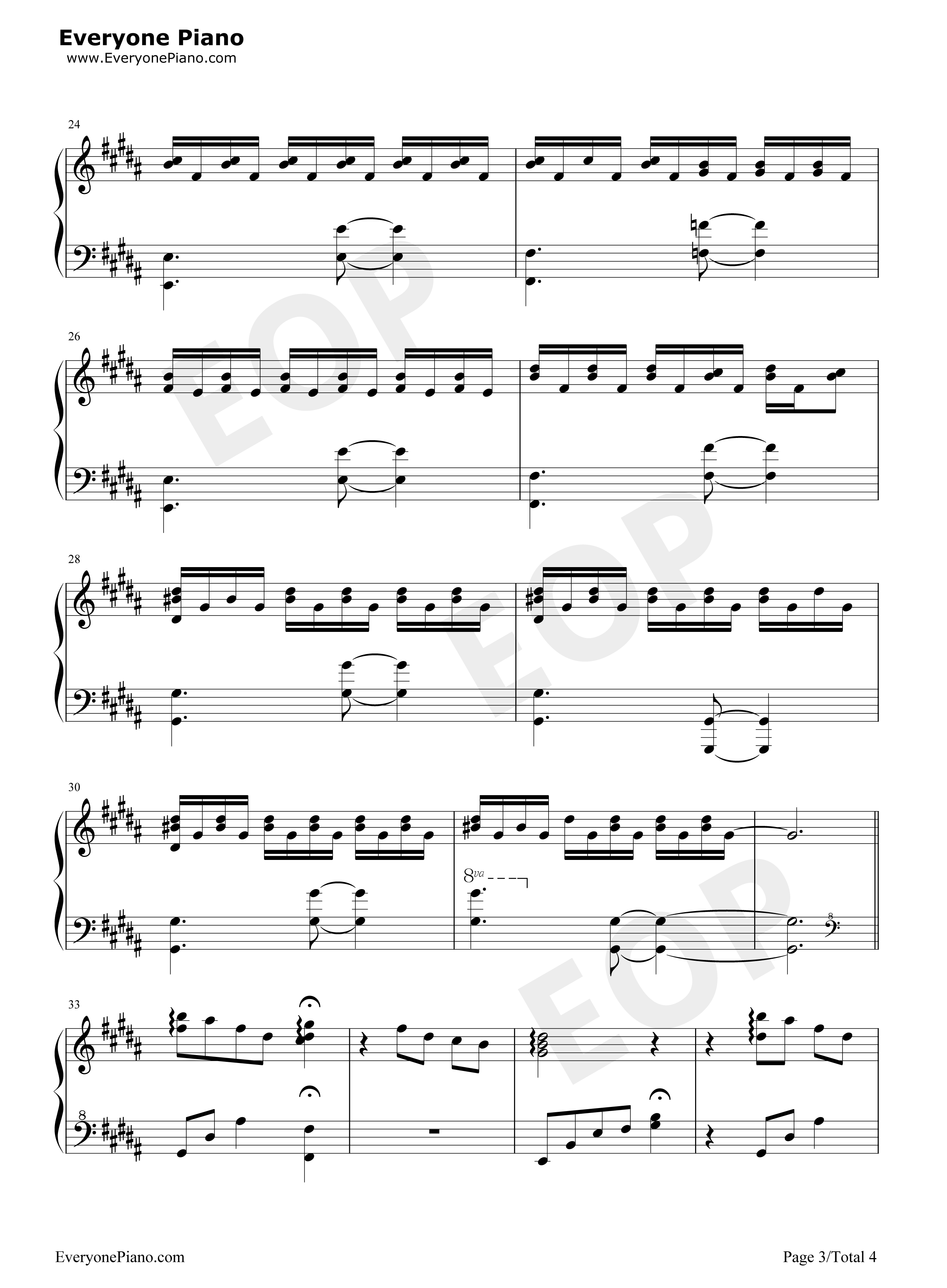 目に焼き付いた物語钢琴谱_じん