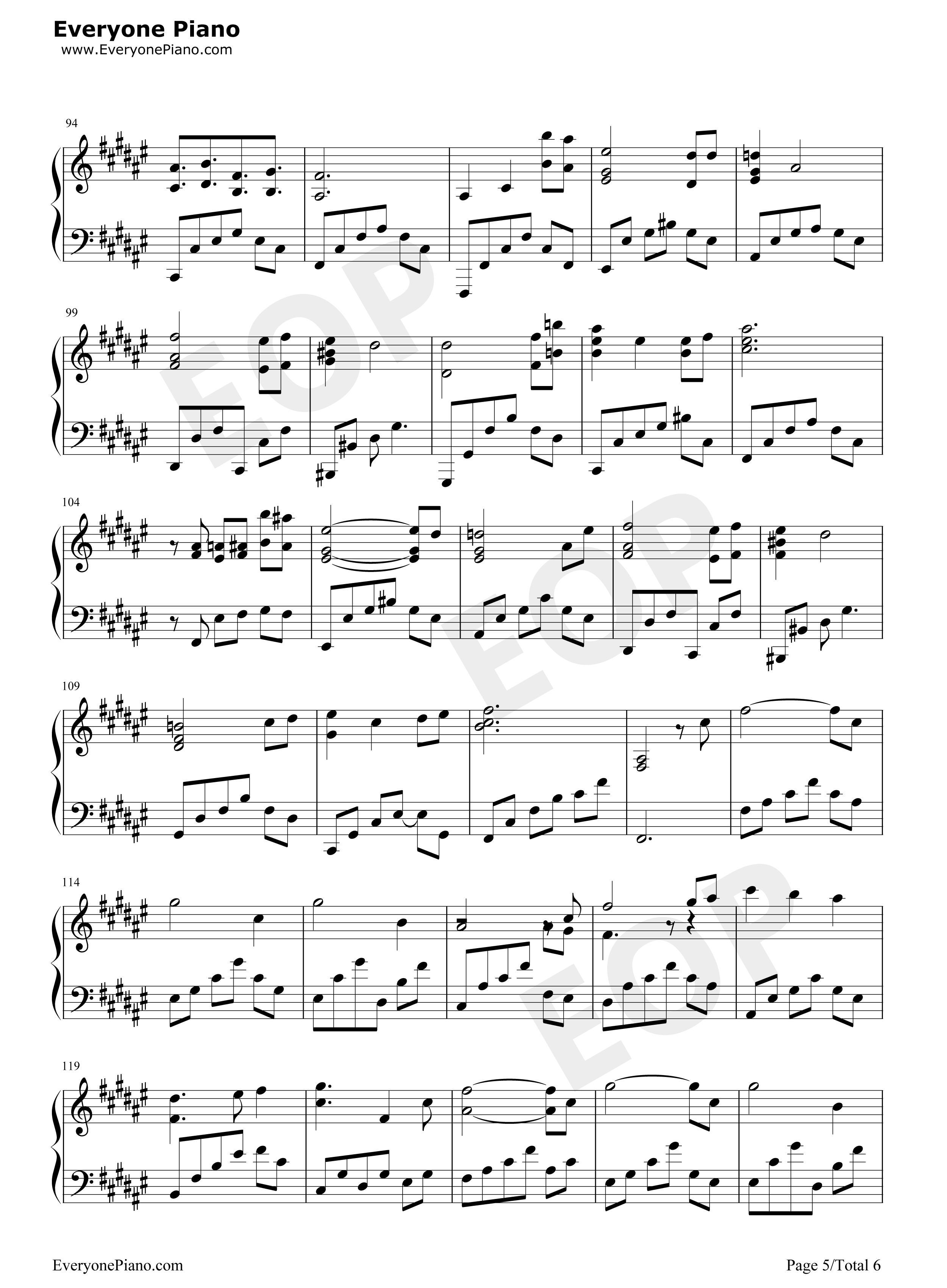 芬芳一生钢琴谱_毛不易_刘惜君