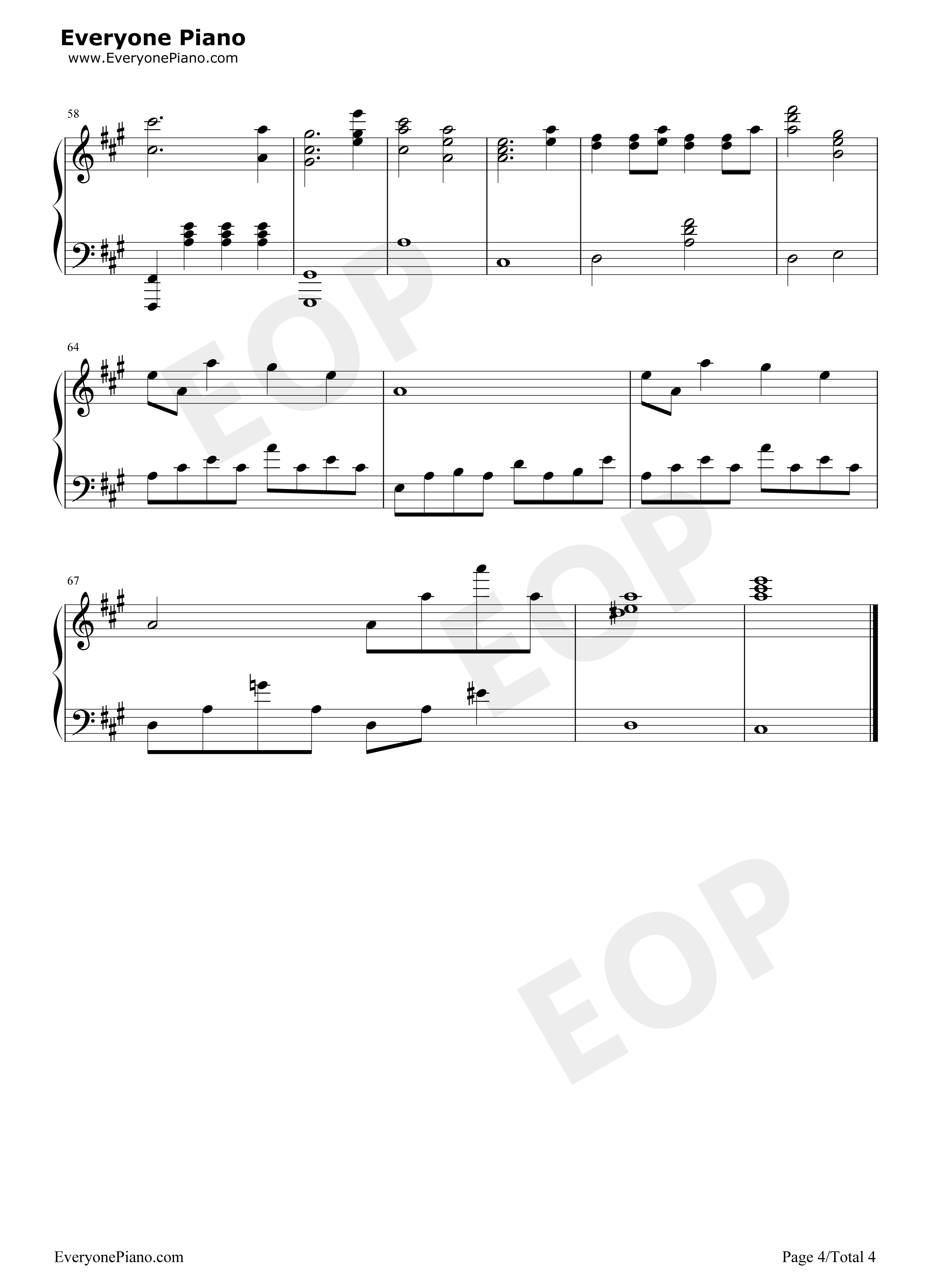 Days_in_the_Sun钢琴谱_Alan_Menken