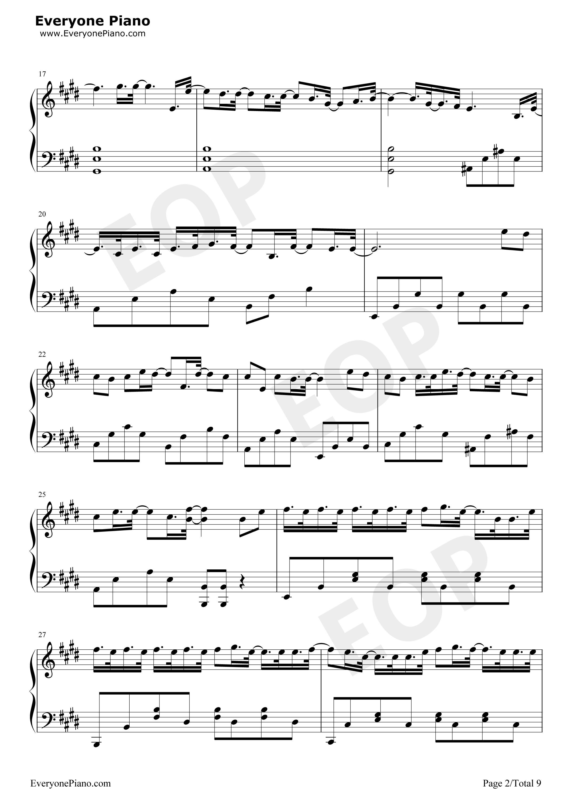 クリスマスソング钢琴谱_back_number