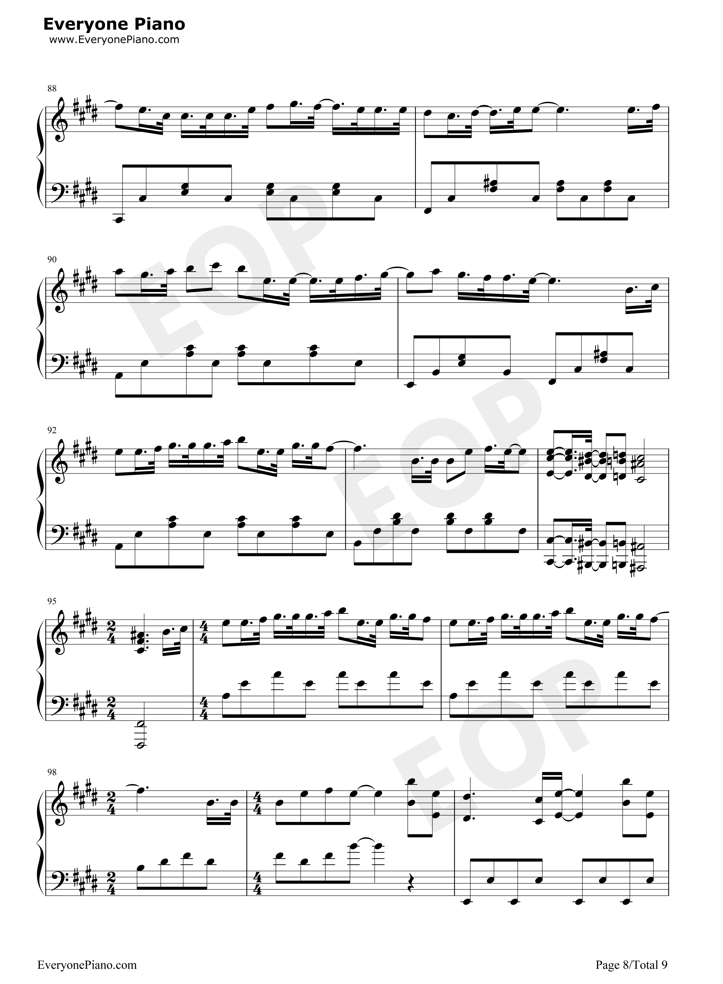 クリスマスソング钢琴谱_back_number