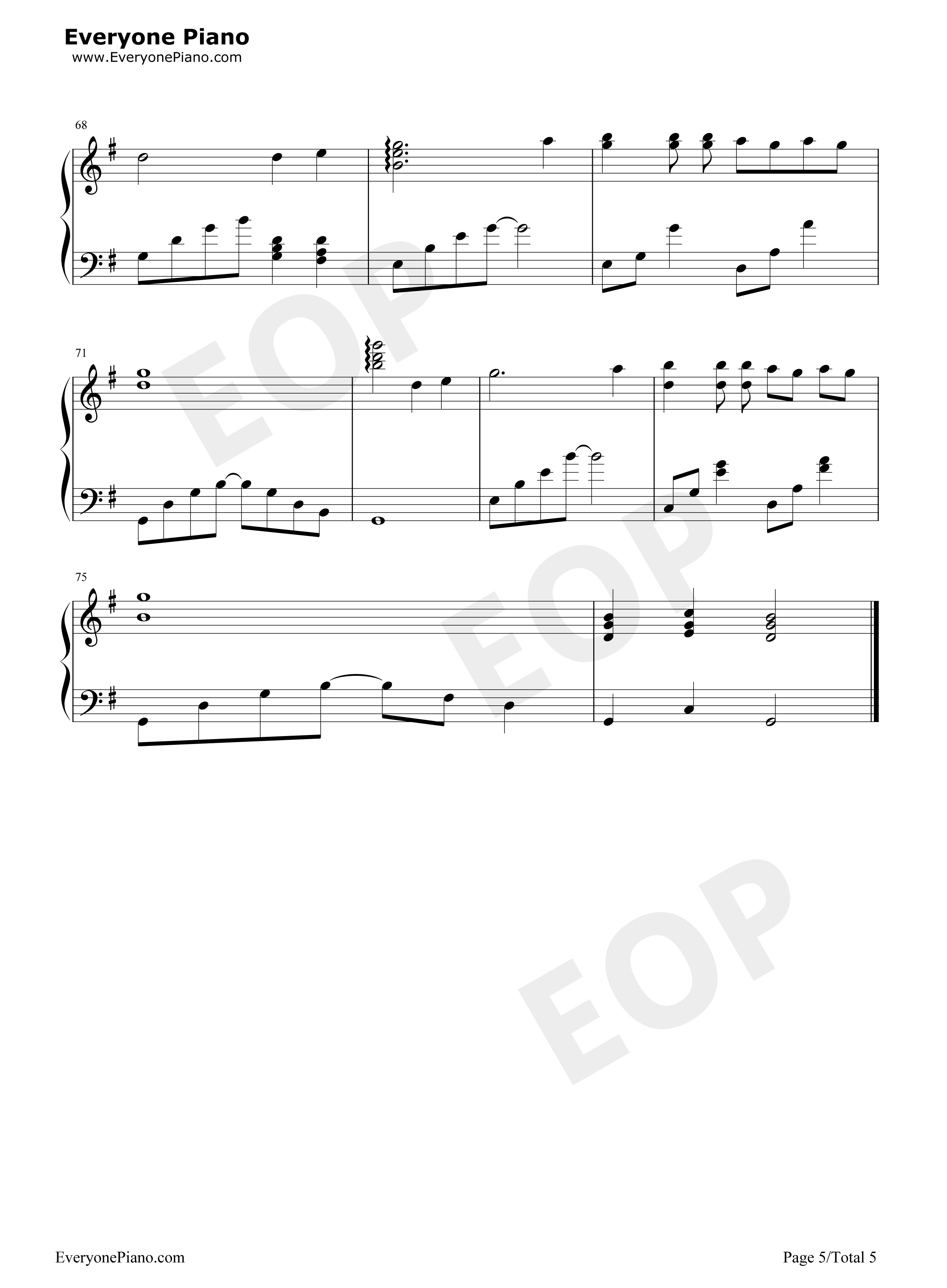 再见钢琴谱_张震岳