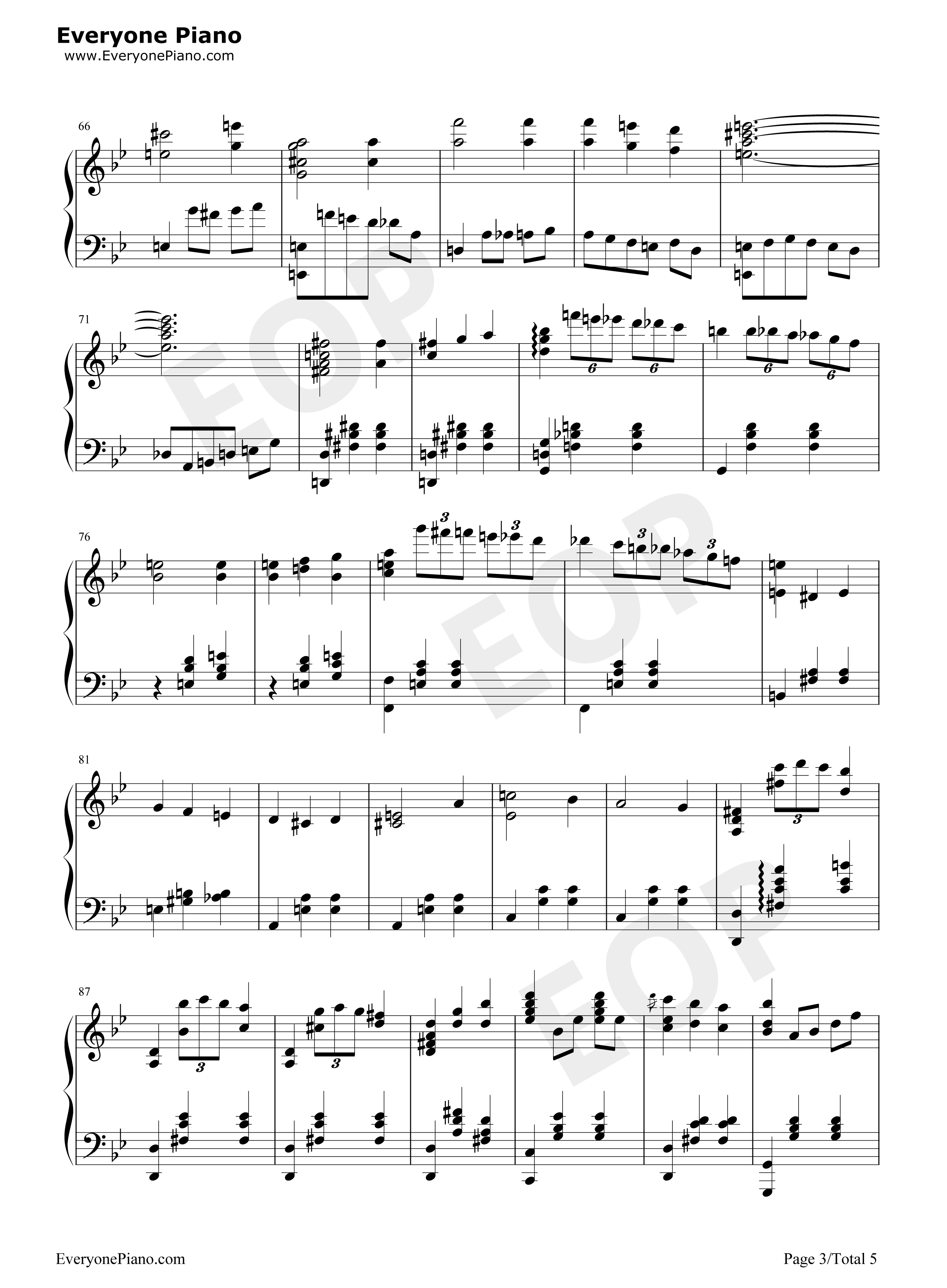 人生的旋转木马钢琴谱_久石让