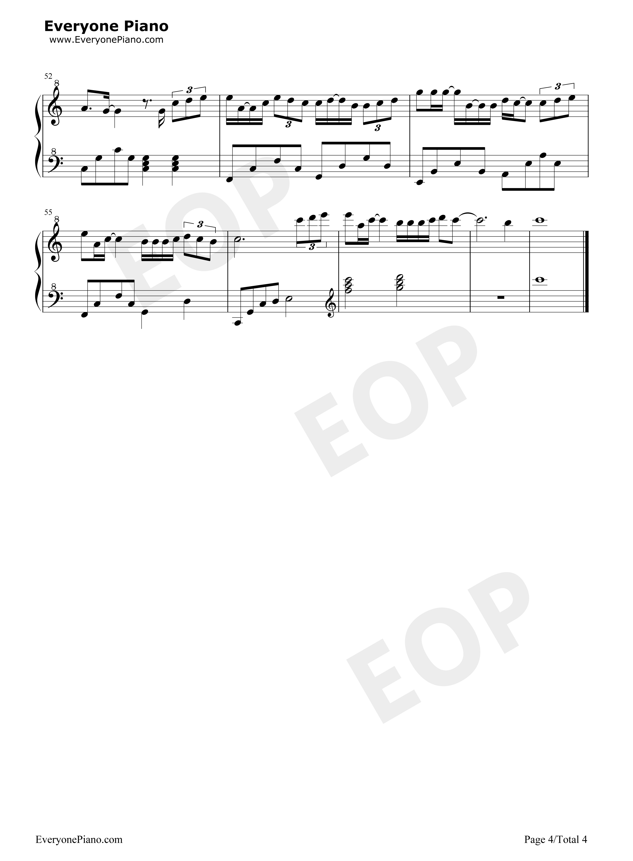 晚安钢琴谱_颜人中