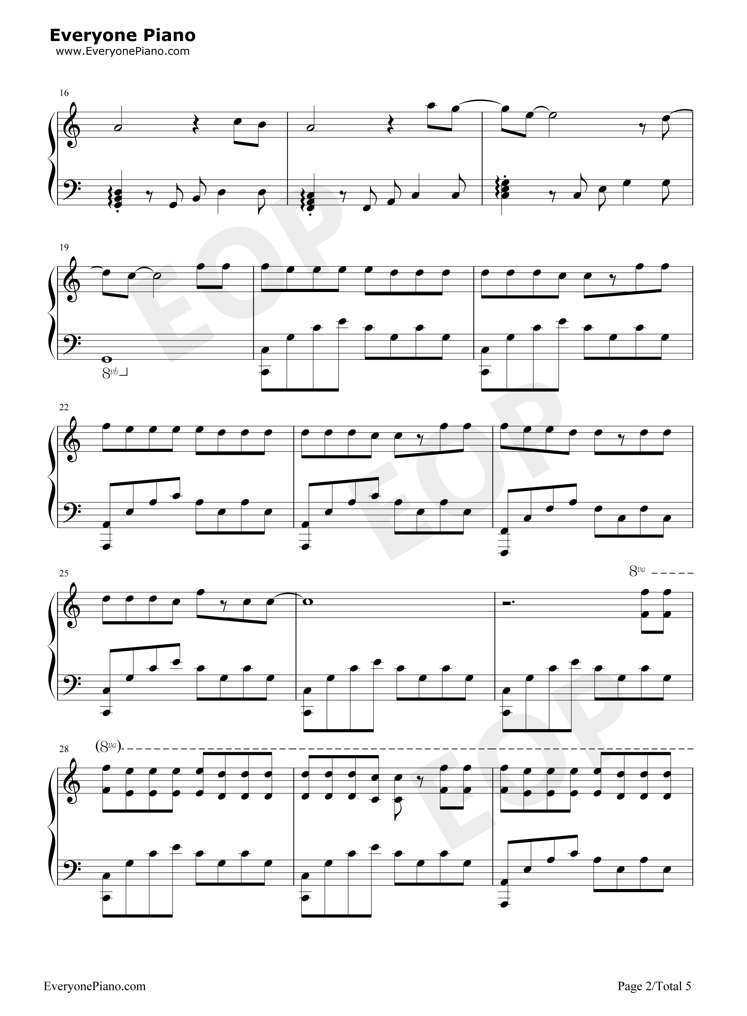 22钢琴谱_Sarah_McTernan